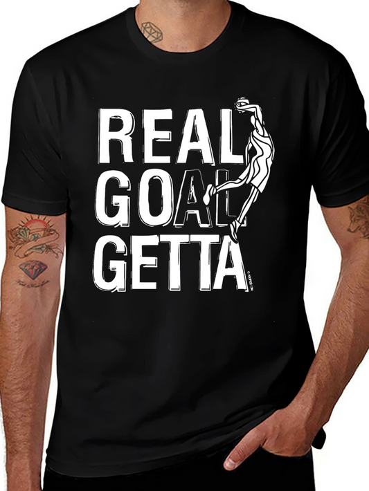 Real Goal Getta Black Graphic T-Shirt
