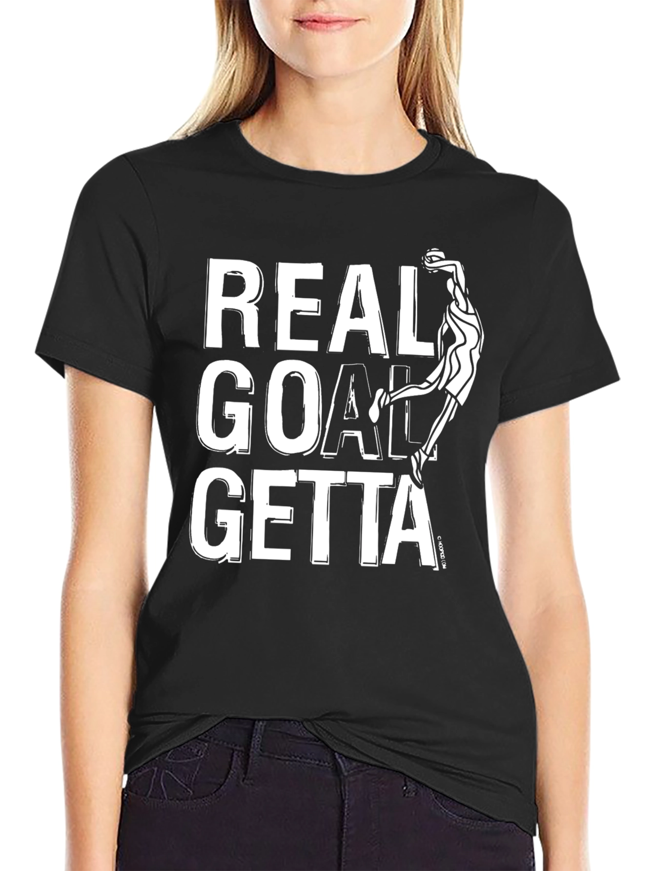 Real Goal Getta Black Graphic T-Shirt
