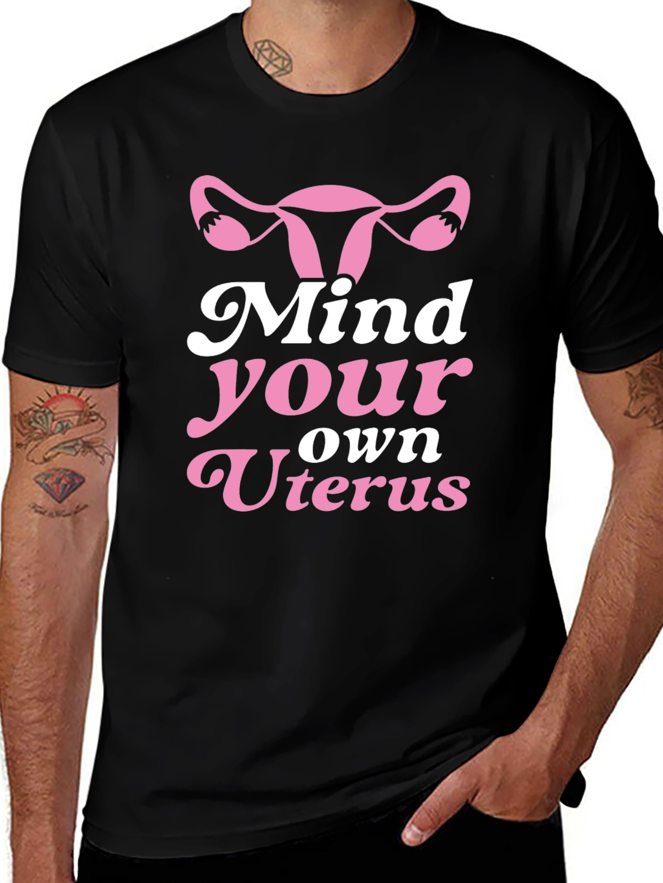 Mind Your Own Uterus Graphic T-Shirt Feminist Tee