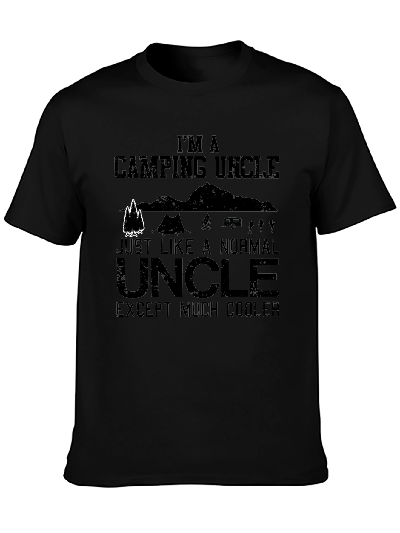 Camping Uncle T-Shirt - Funny Cool Graphic Tee