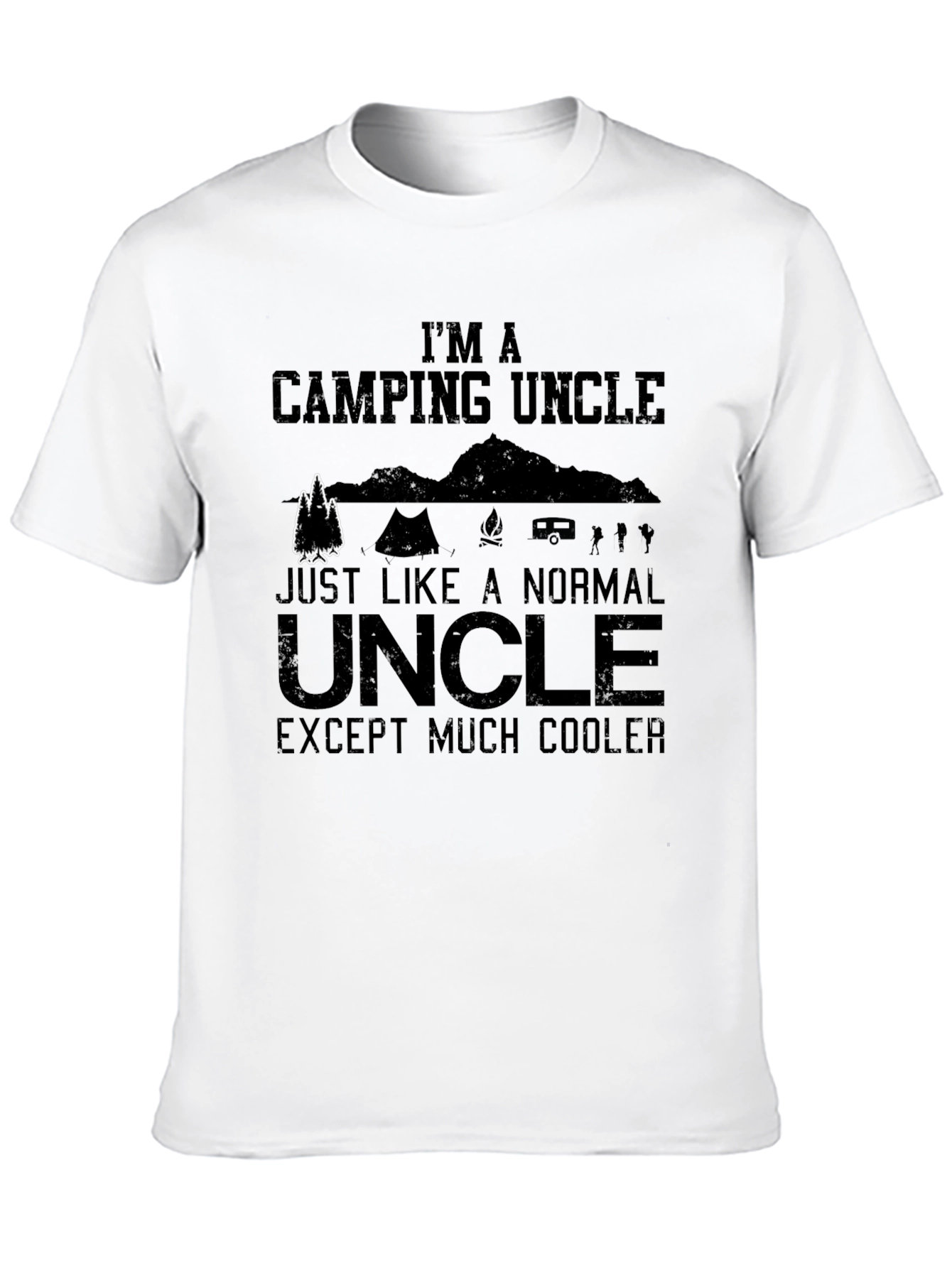 Camping Uncle T-Shirt - Funny Cool Graphic Tee