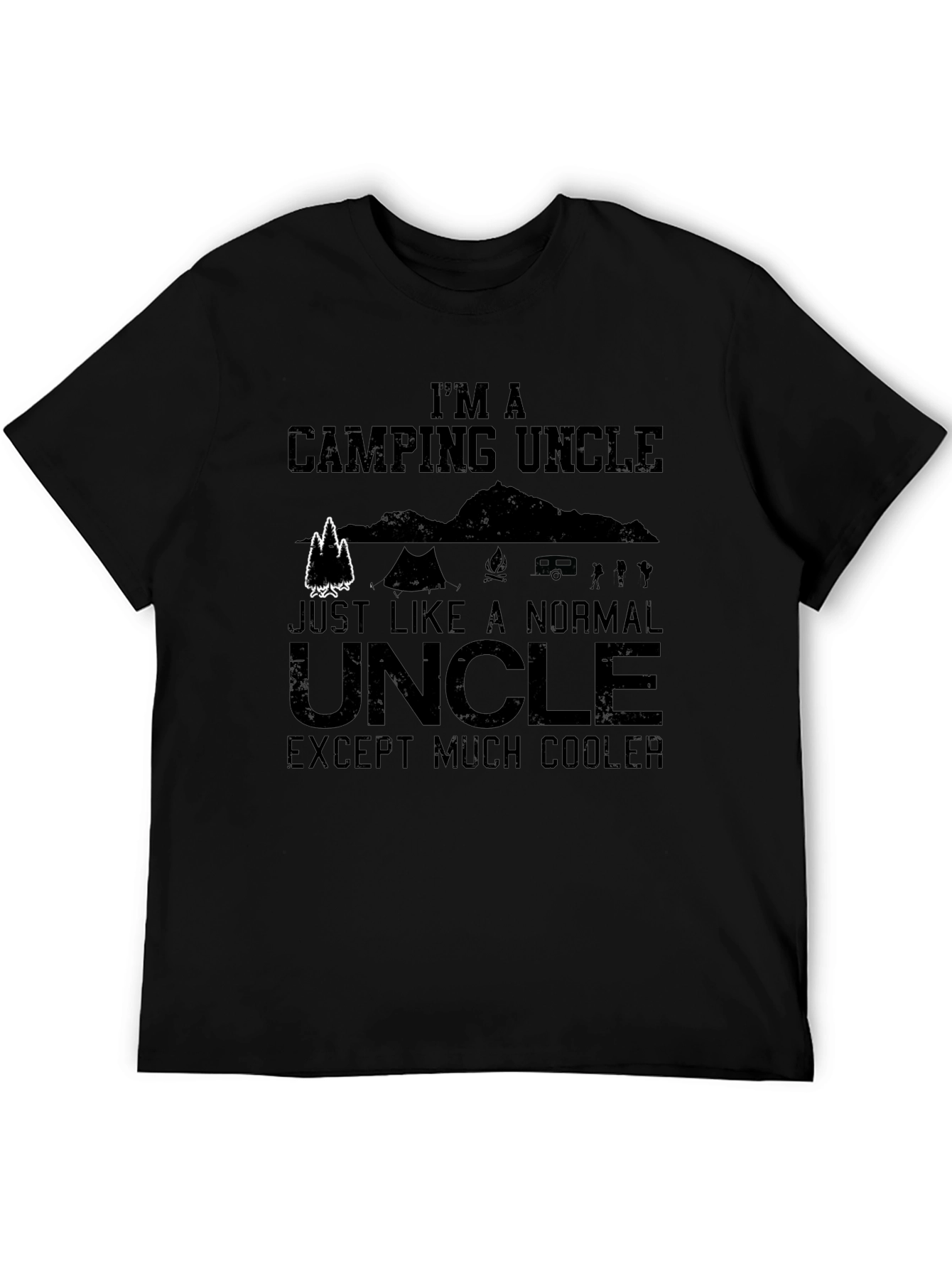 Camping Uncle T-Shirt - Funny Cool Graphic Tee