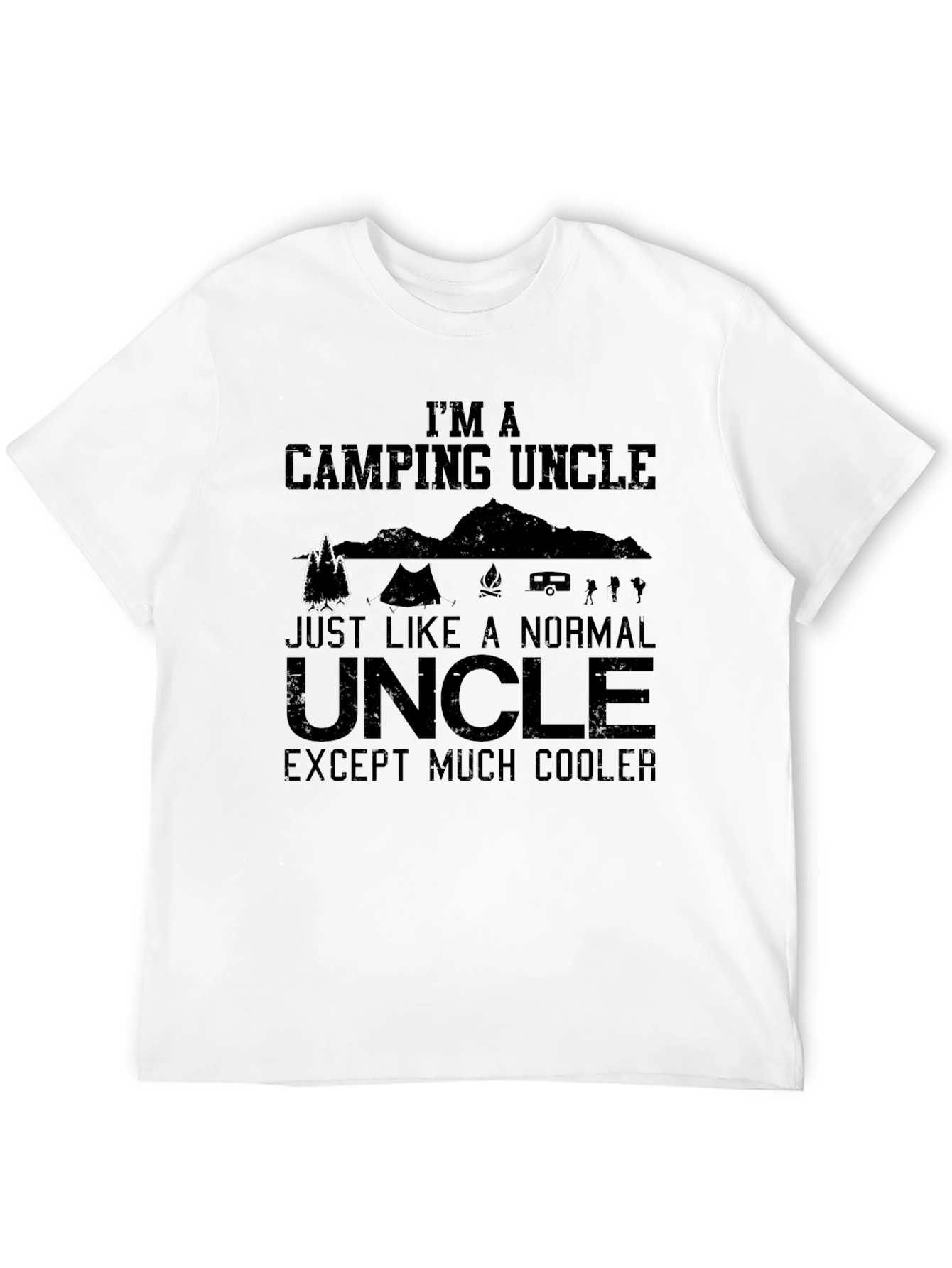 Camping Uncle T-Shirt - Funny Cool Graphic Tee