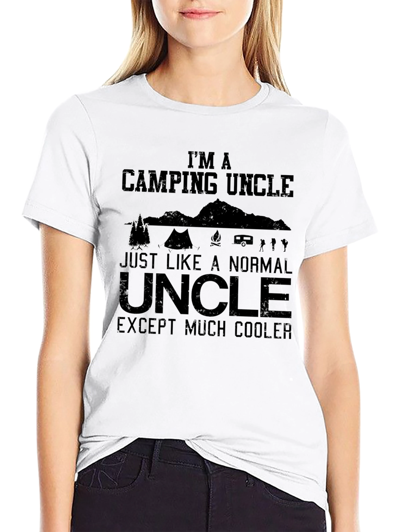 Camping Uncle T-Shirt - Funny Cool Graphic Tee
