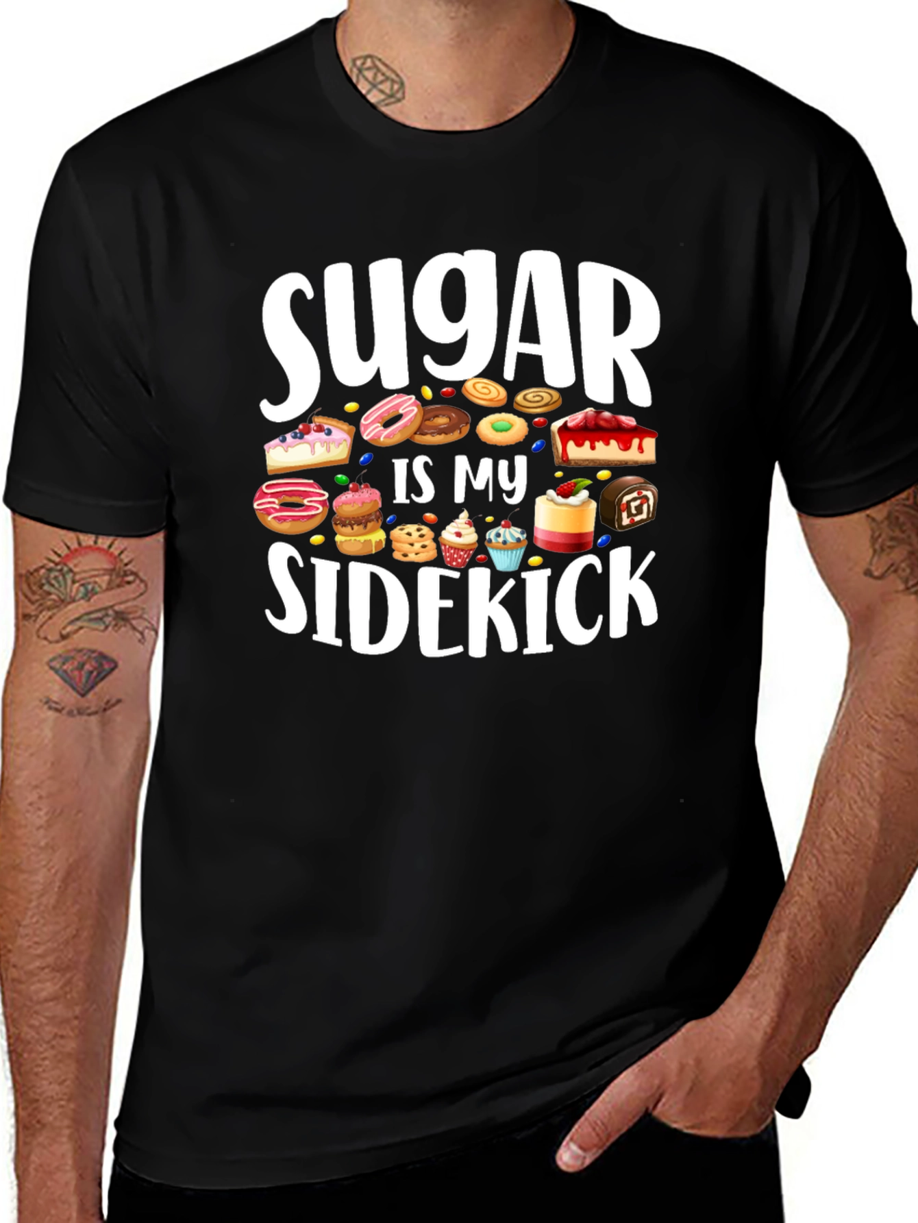 Sugar Is My Sidekick T-Shirt - Sweet Tooth Tee