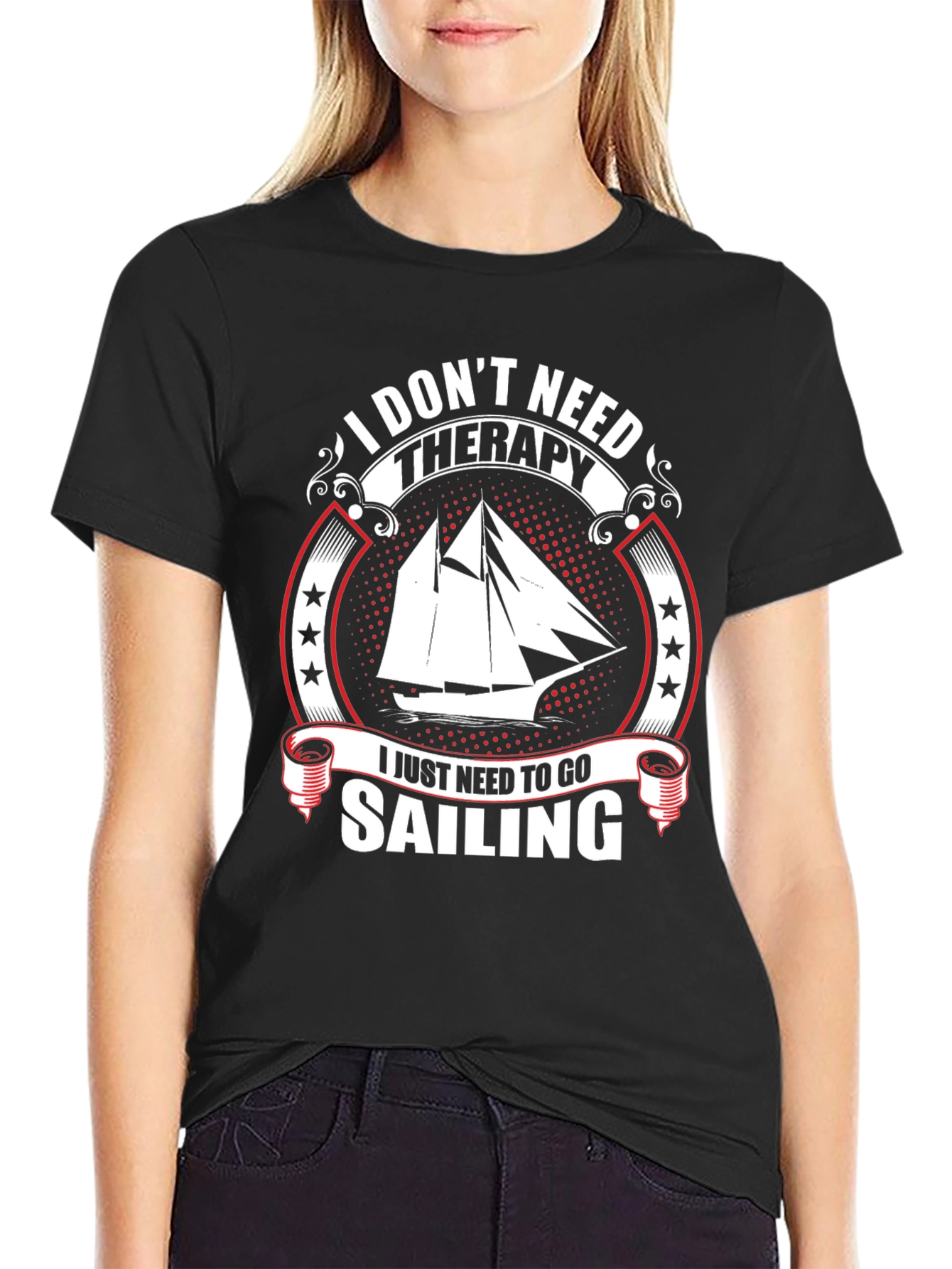 Sailboat Sailing Therapy T-Shirt