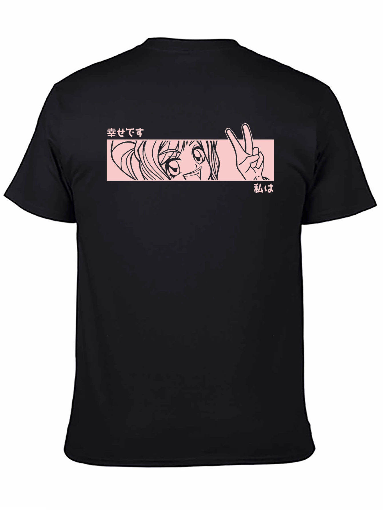 Anime Graphic T-Shirt - Black