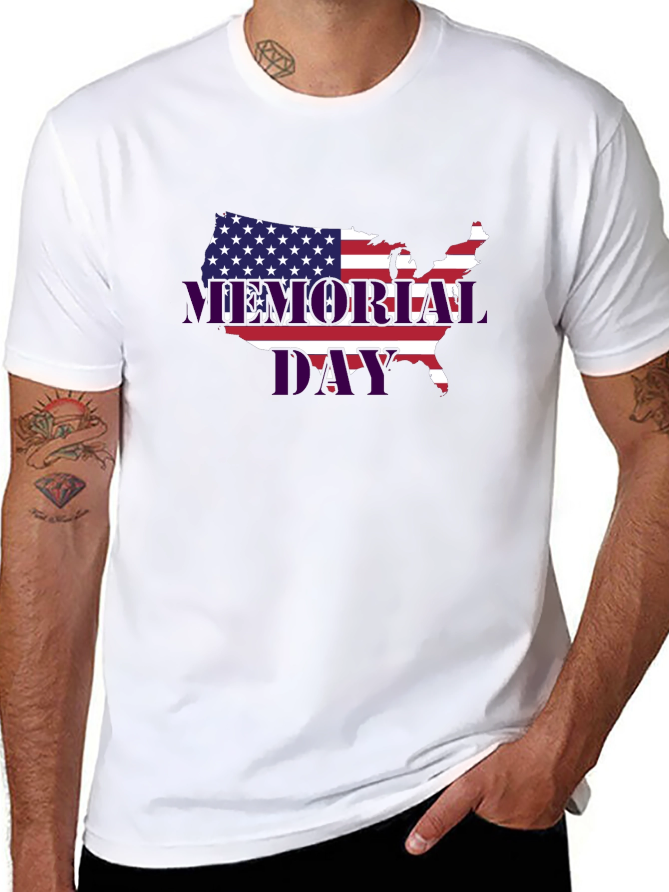 Memorial Day USA Flag T-Shirt