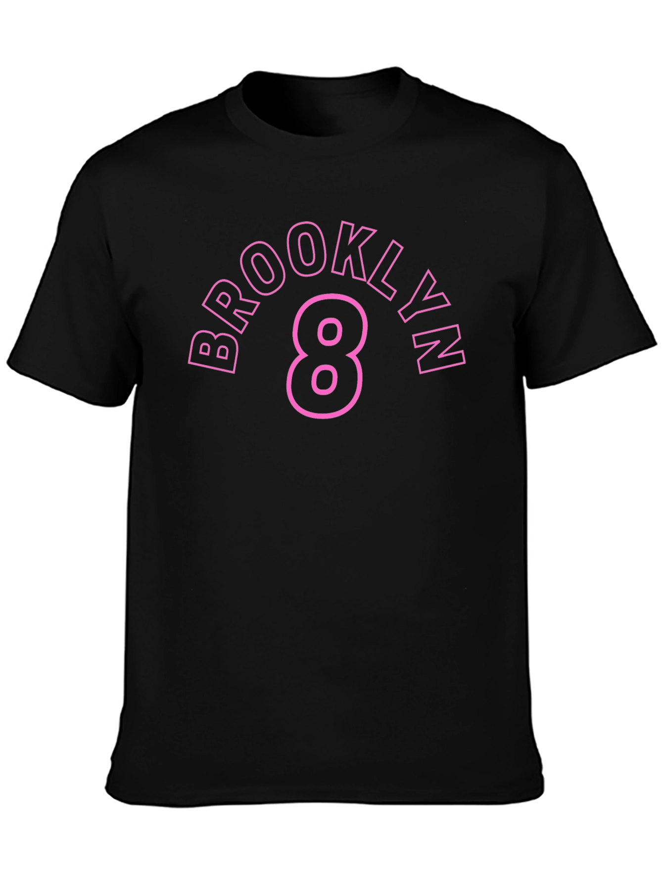 Brooklyn 8 Pink Graphic Black T-Shirt