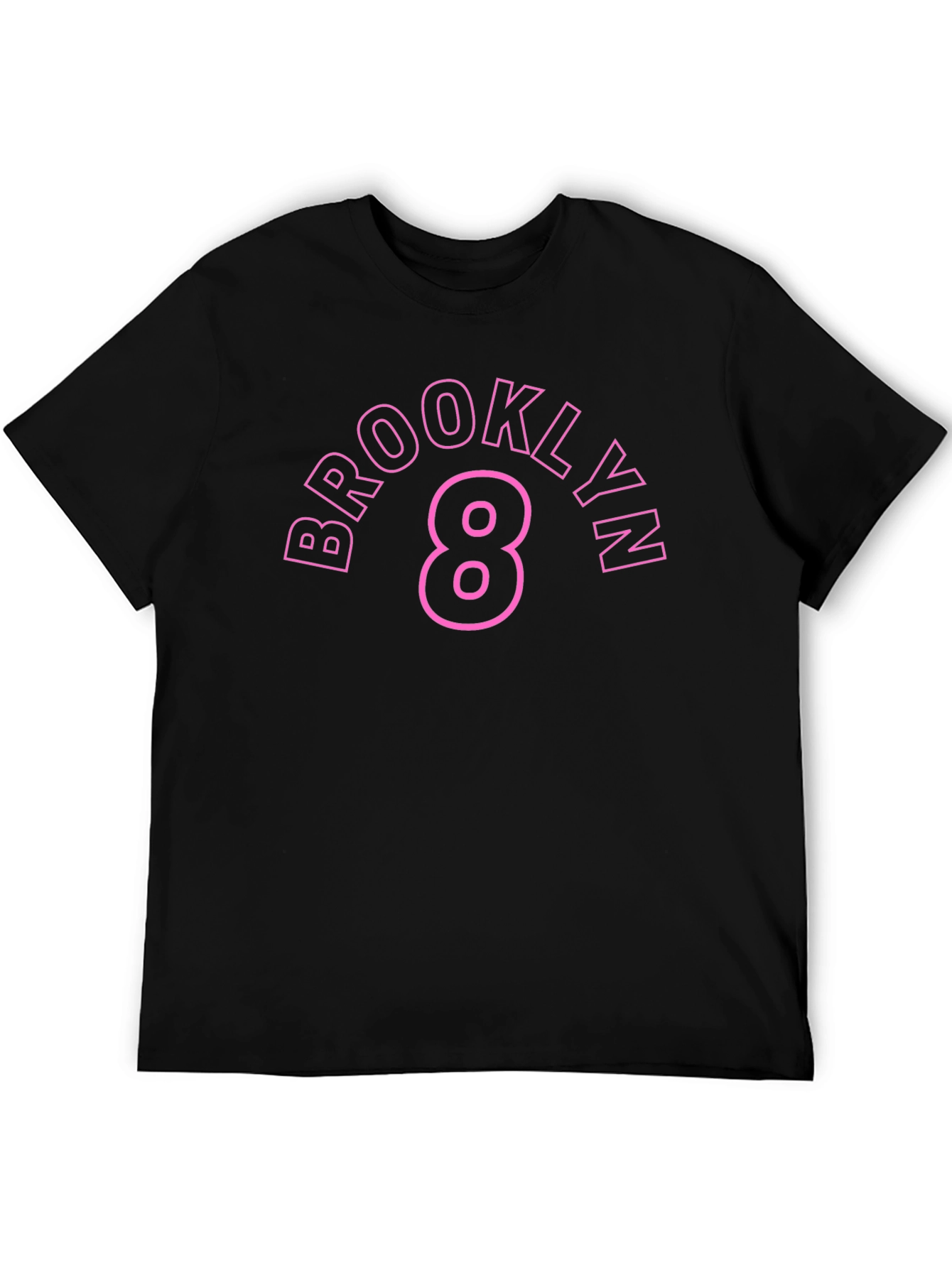 Brooklyn 8 Pink Graphic Black T-Shirt