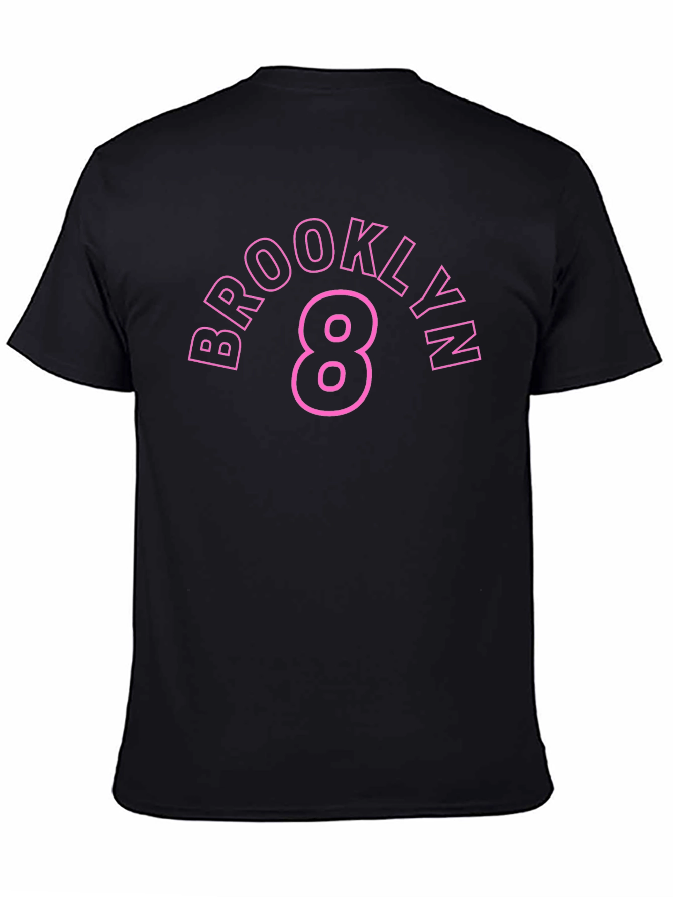 Brooklyn 8 Pink Graphic Black T-Shirt