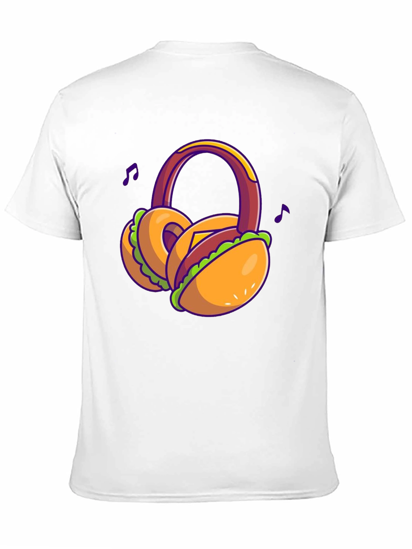 Novelty Burger Headphones T-Shirt - Black