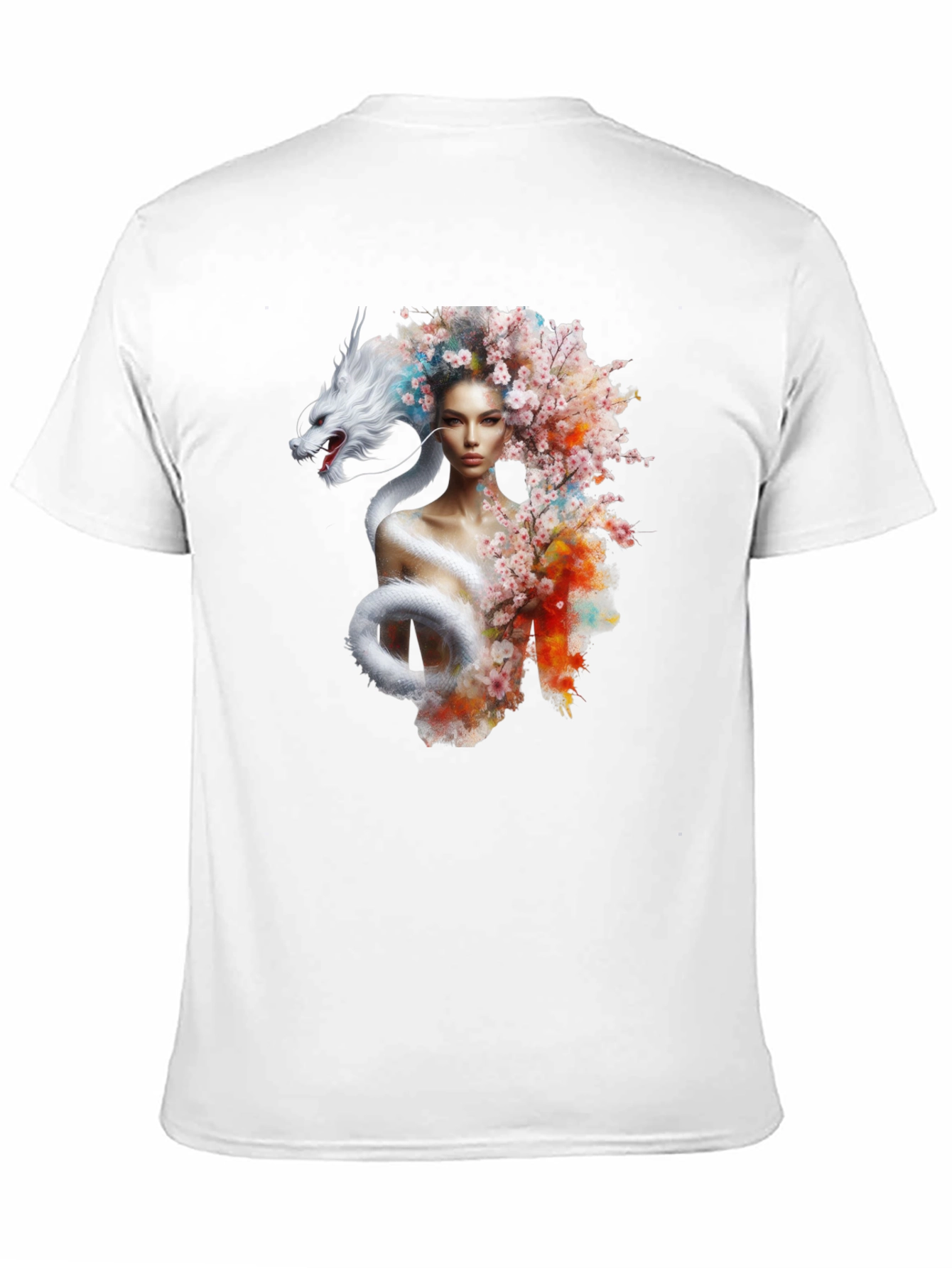 Dragon Woman Graphic Tee - Stylish Black T-Shirt
