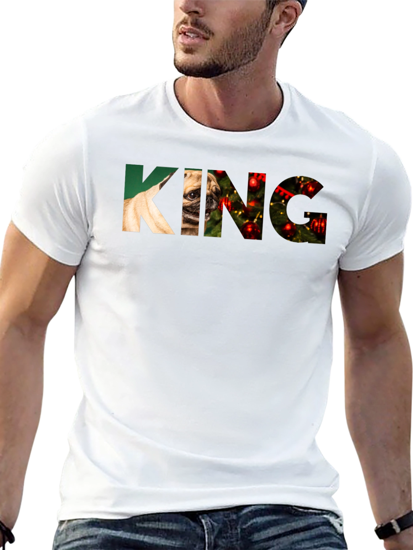 Pug King Graphic T-Shirt - Christmas Edition