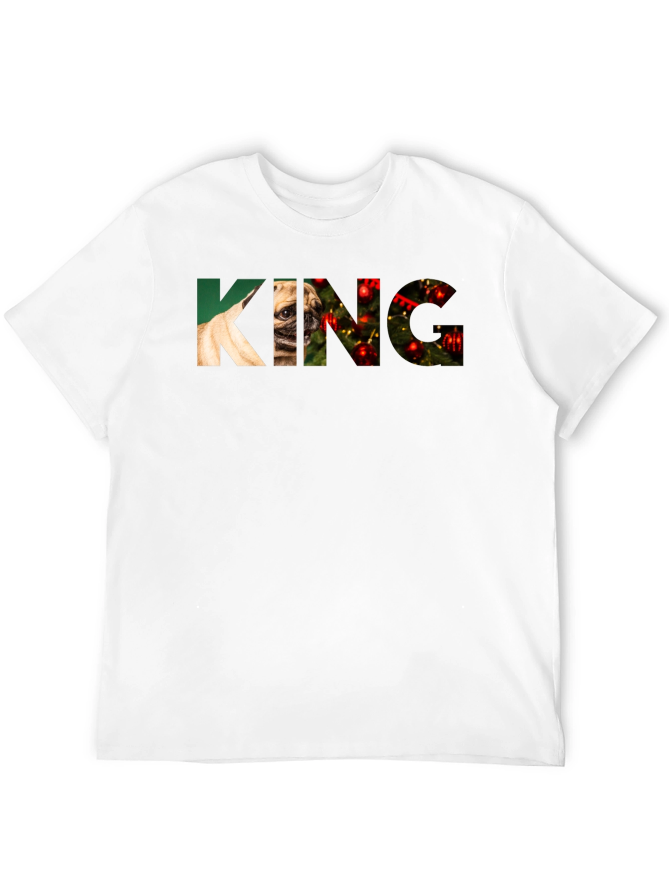 Pug King Graphic T-Shirt - Christmas Edition