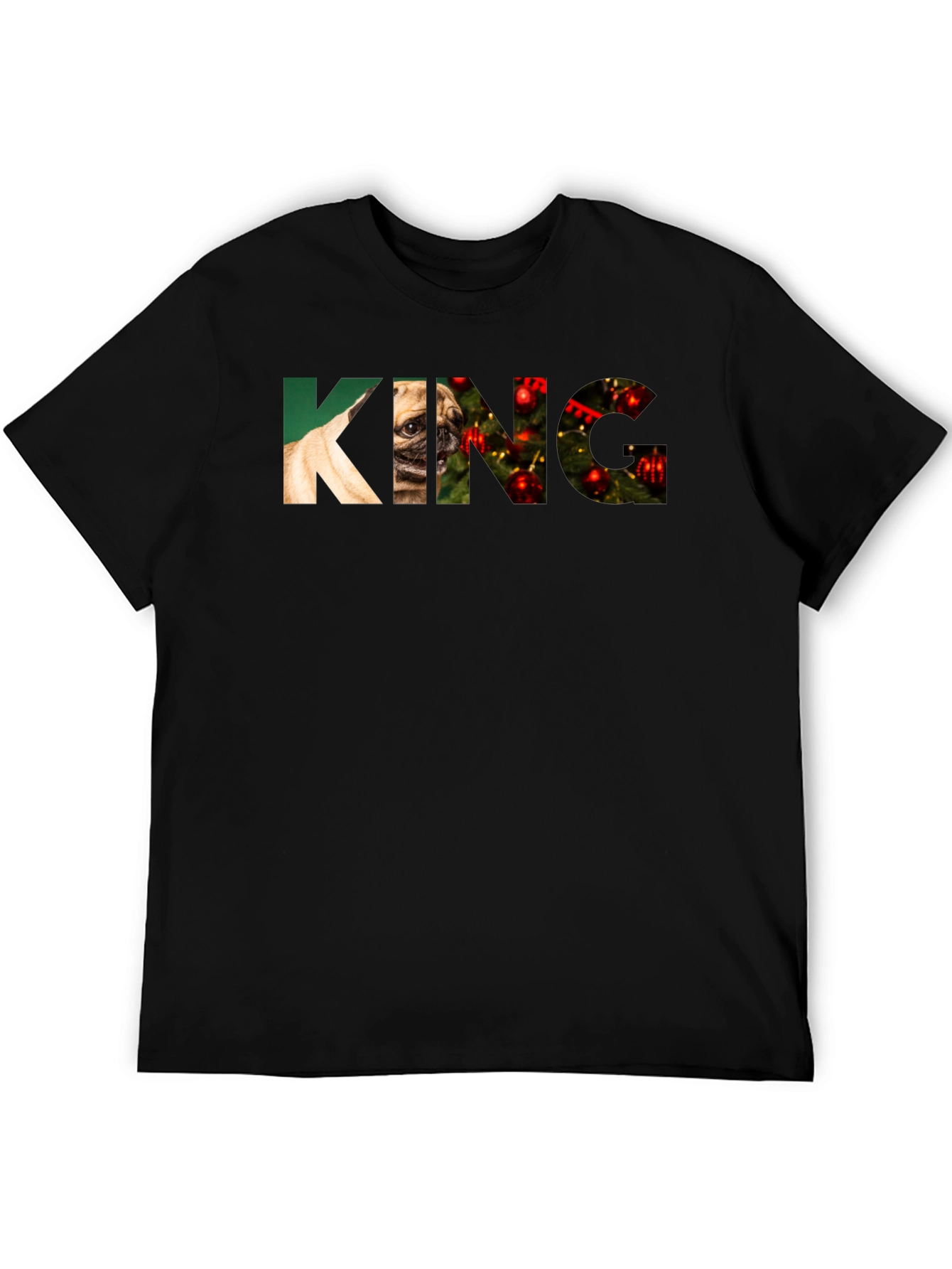 Pug King Graphic T-Shirt - Christmas Edition