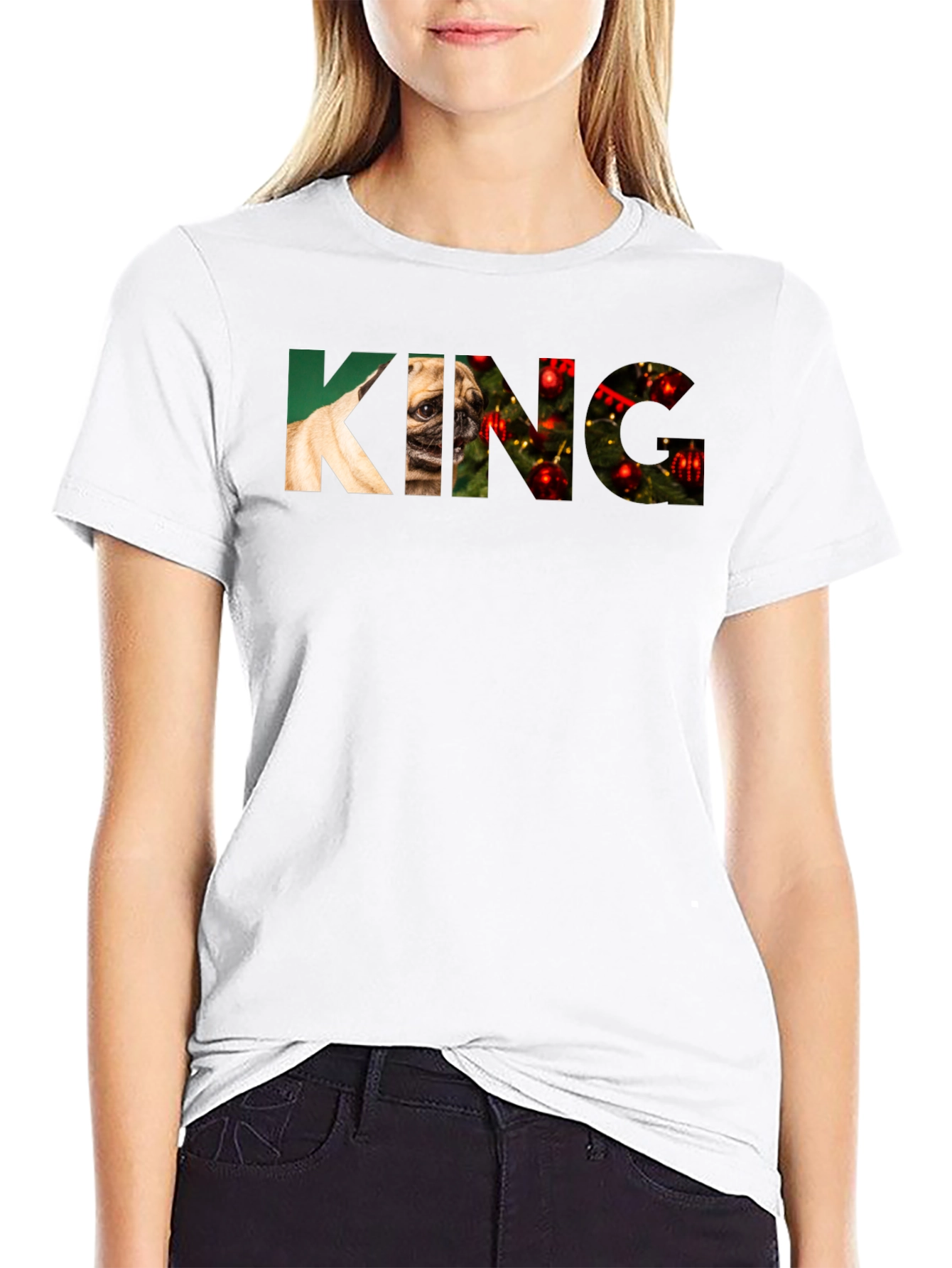 Pug King Graphic T-Shirt - Christmas Edition