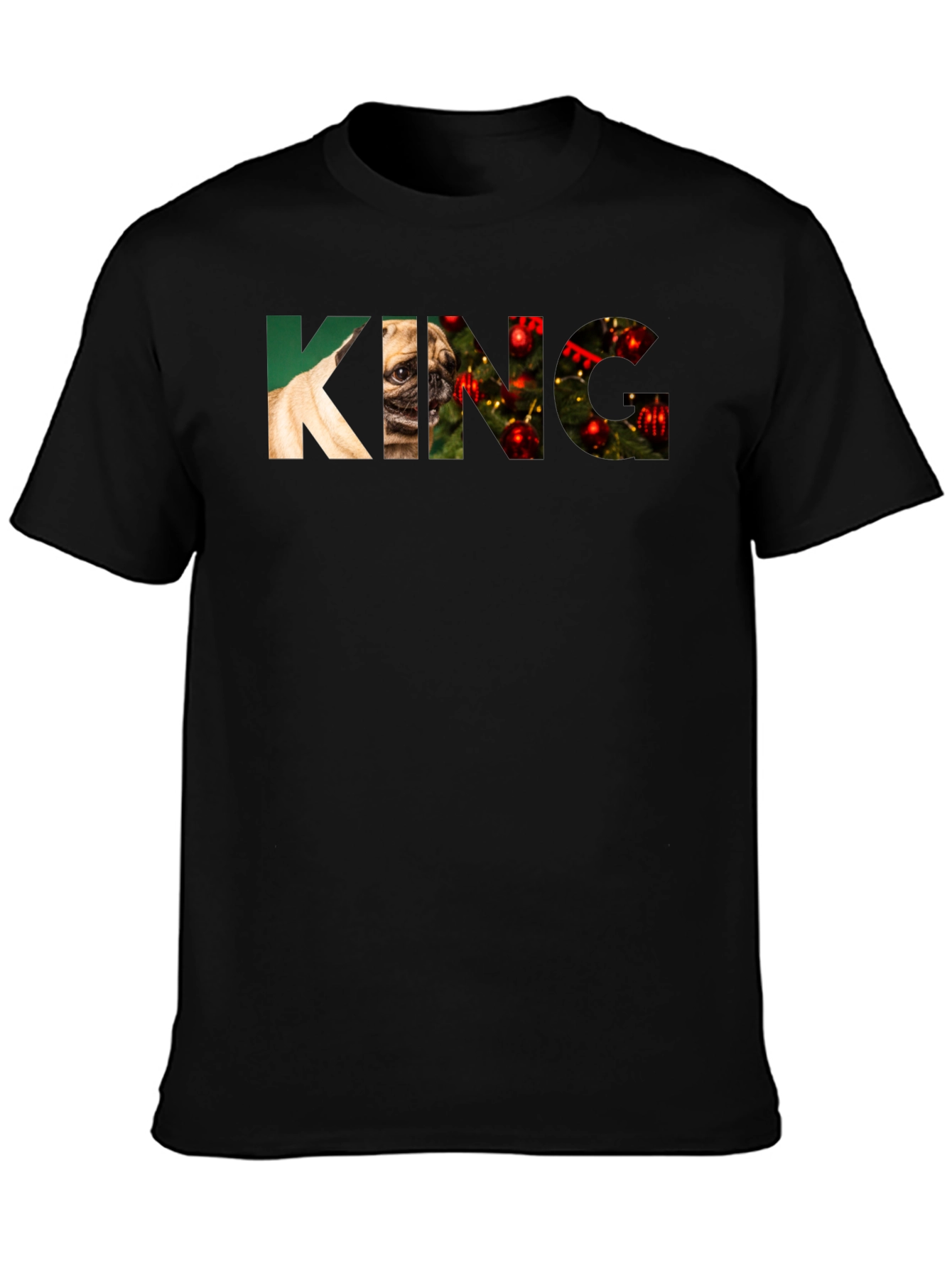 Pug King Graphic T-Shirt - Christmas Edition