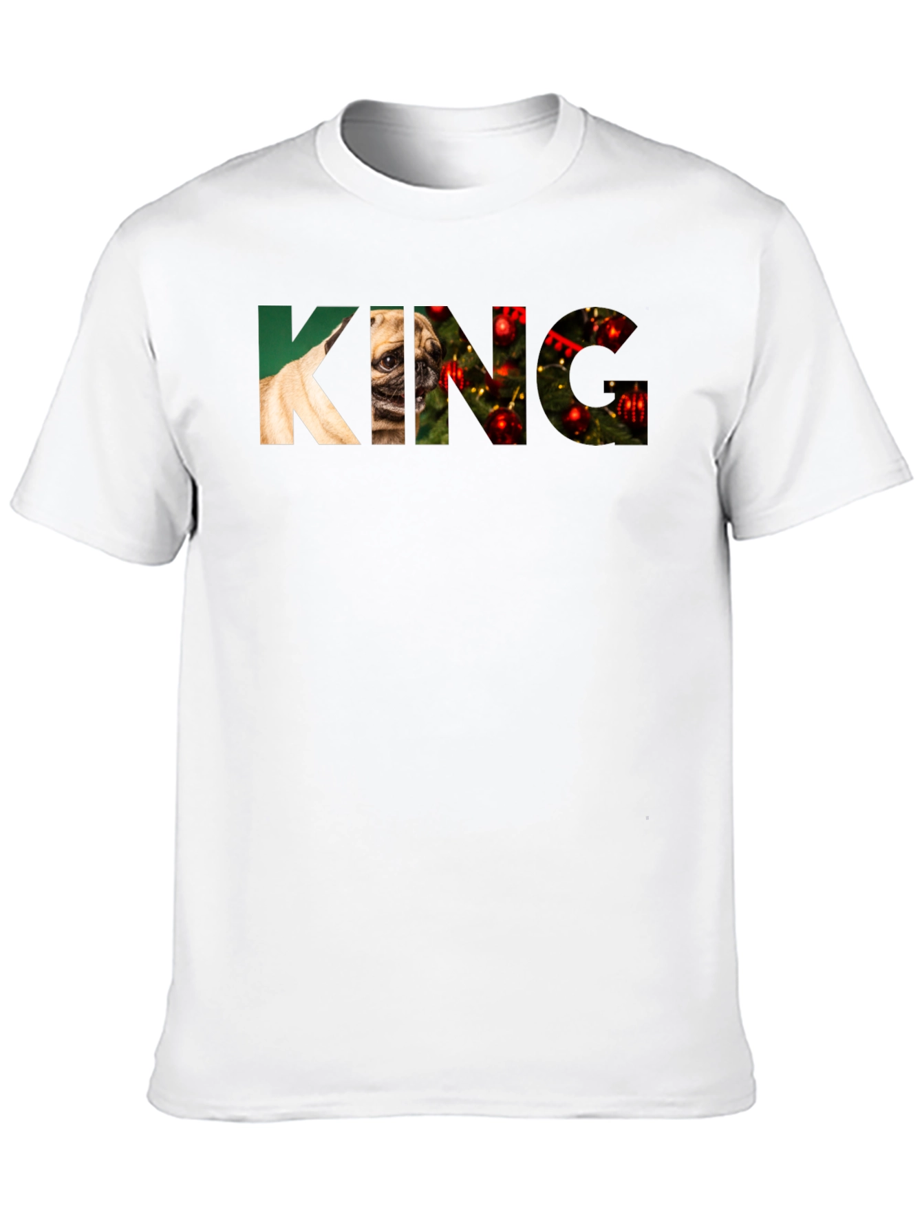 Pug King Graphic T-Shirt - Christmas Edition