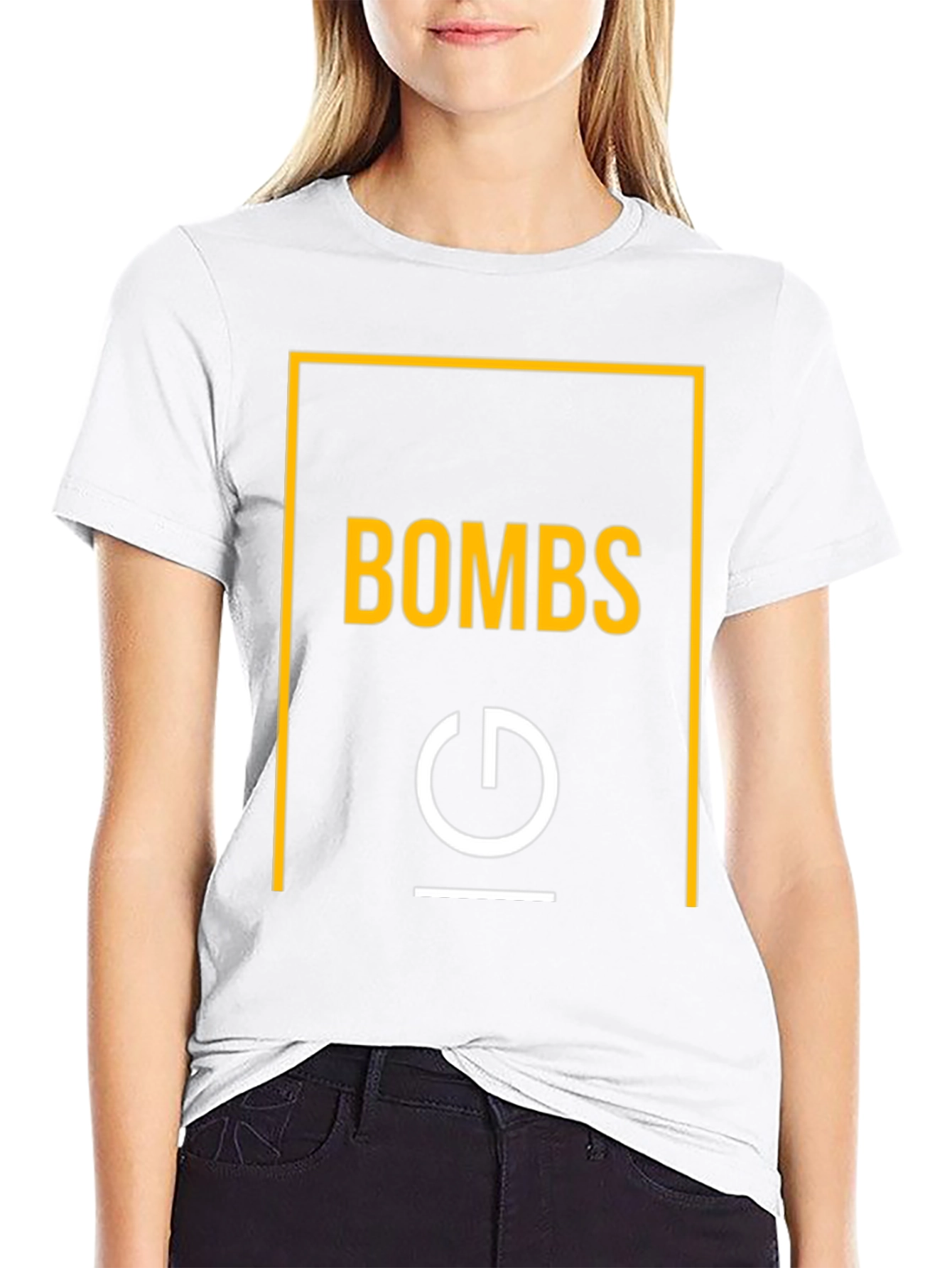 Bombs Graphic Tee - Trendy Power Button Design