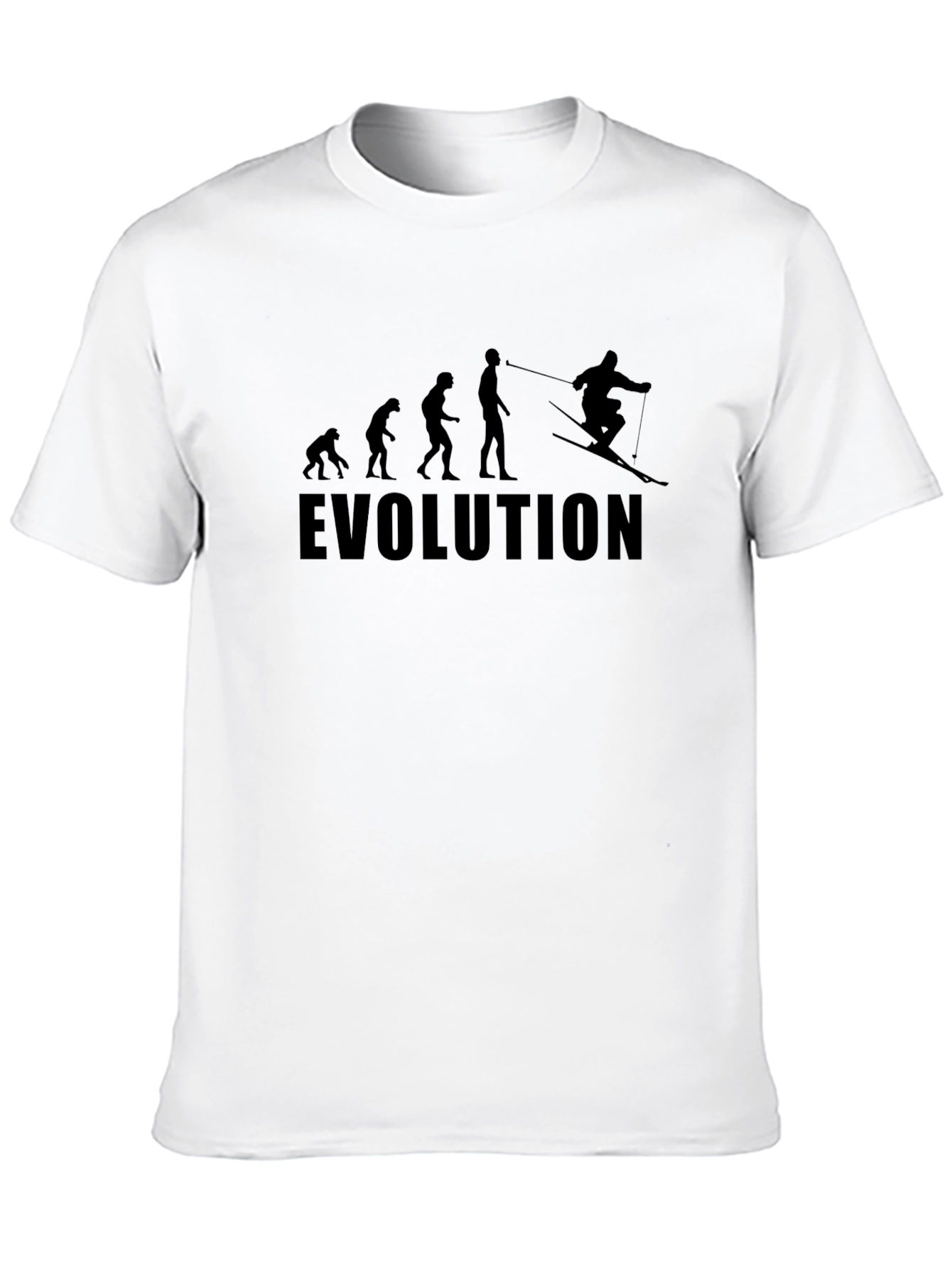 Evolution Skiing T-Shirt - Funny Graphic Tee