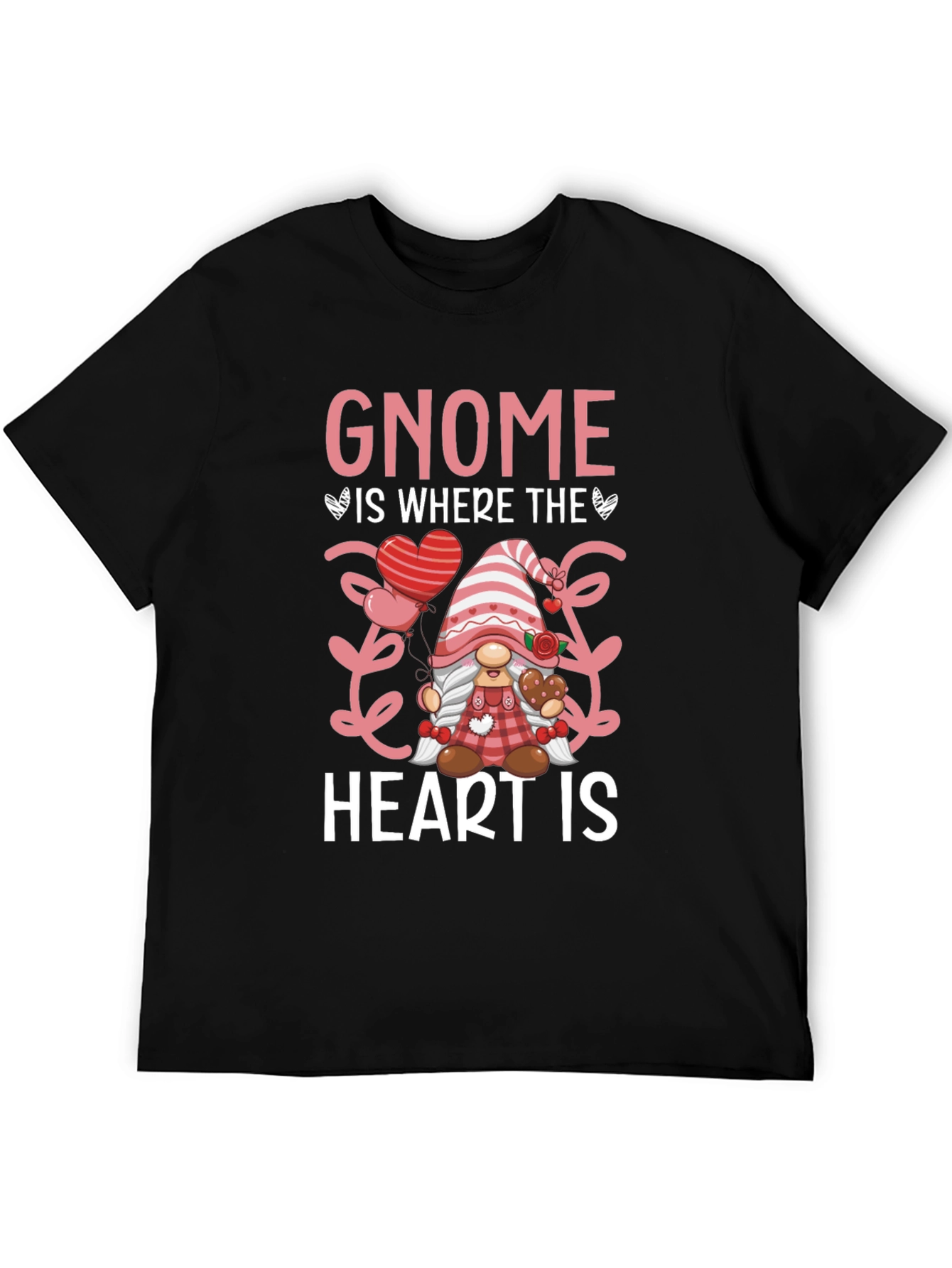 Gnome Is Where The Heart Is Valentines Day T-Shirt
