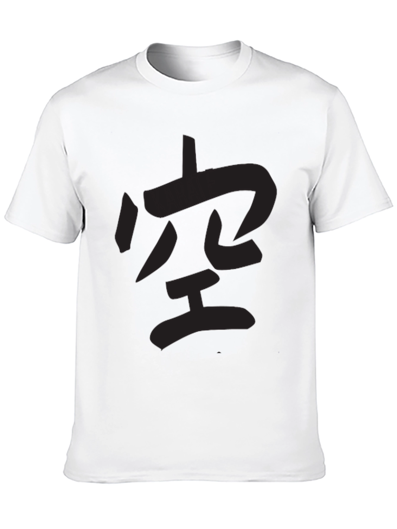 Mens Black T-Shirt with Japanese Kanji Print
