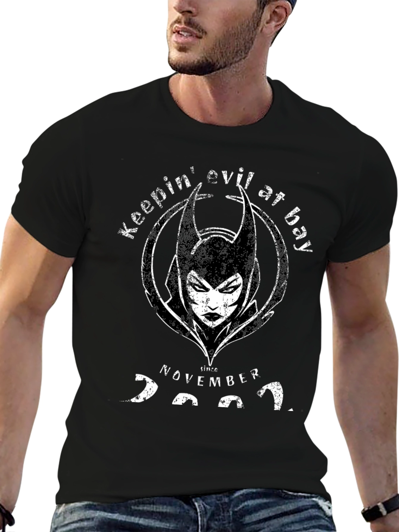 Keeping Evil at Bay Novelty Graphic T-Shirt