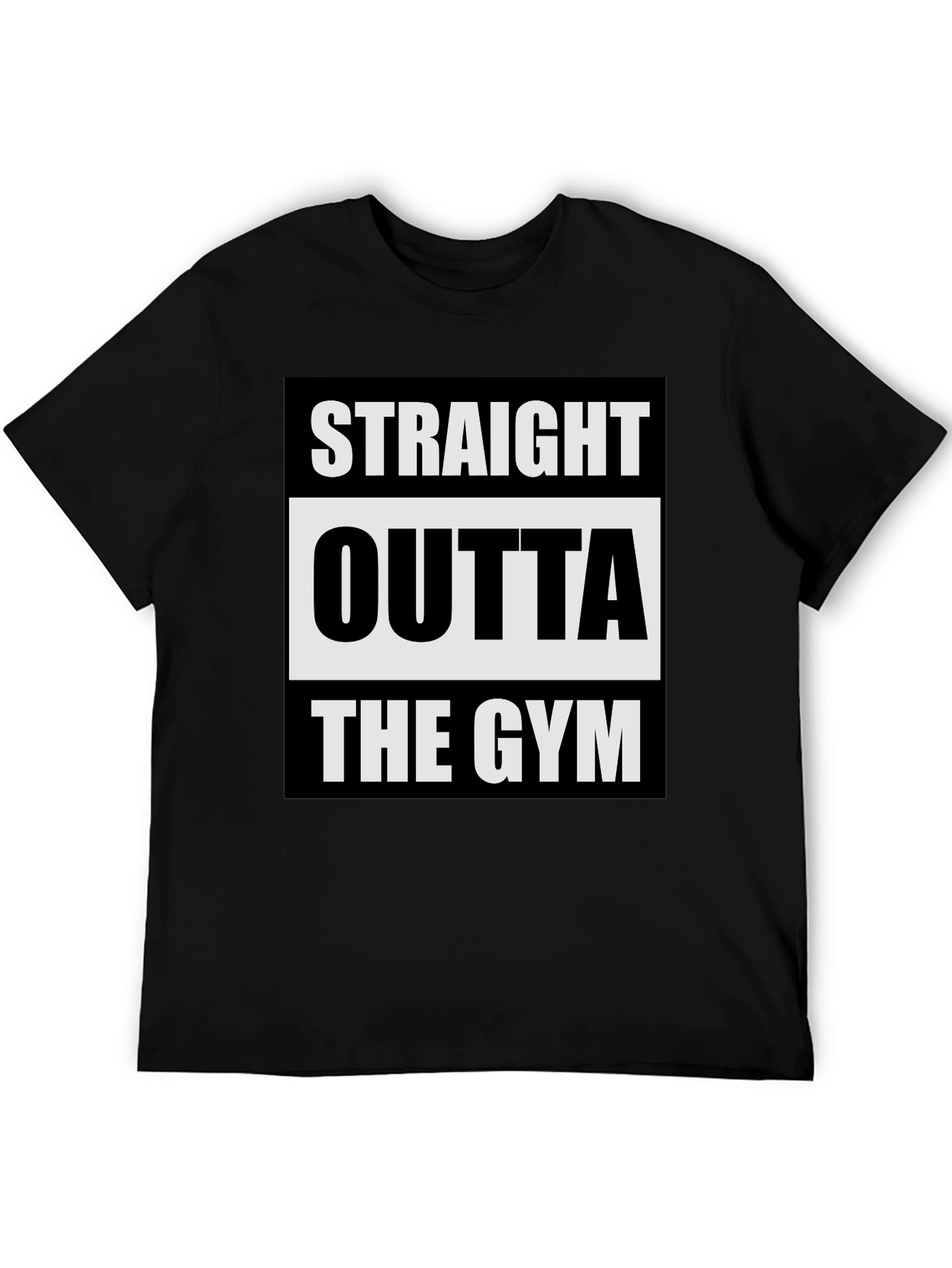 Straight Outta the Gym Black T-Shirt