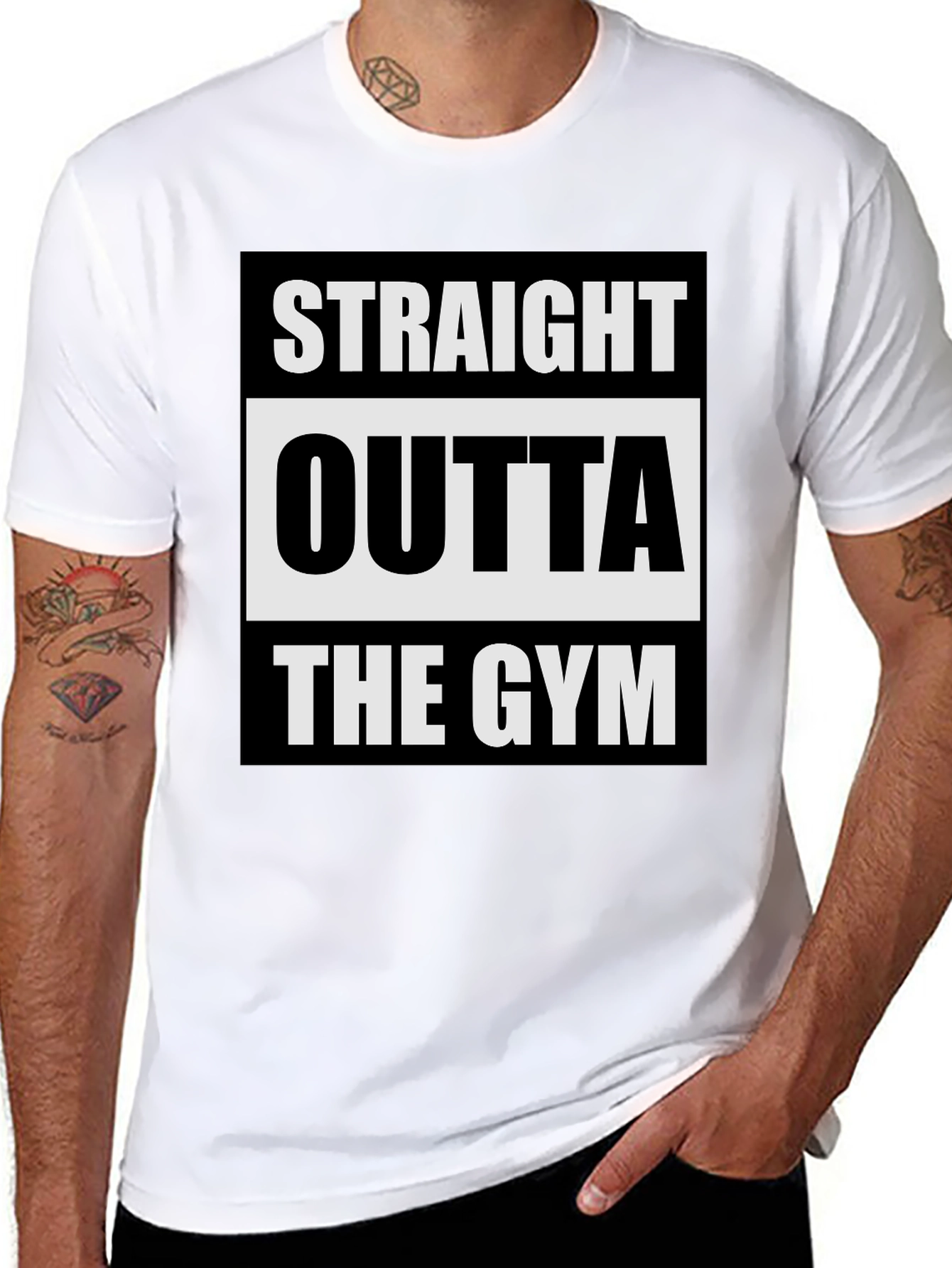 Straight Outta the Gym Black T-Shirt