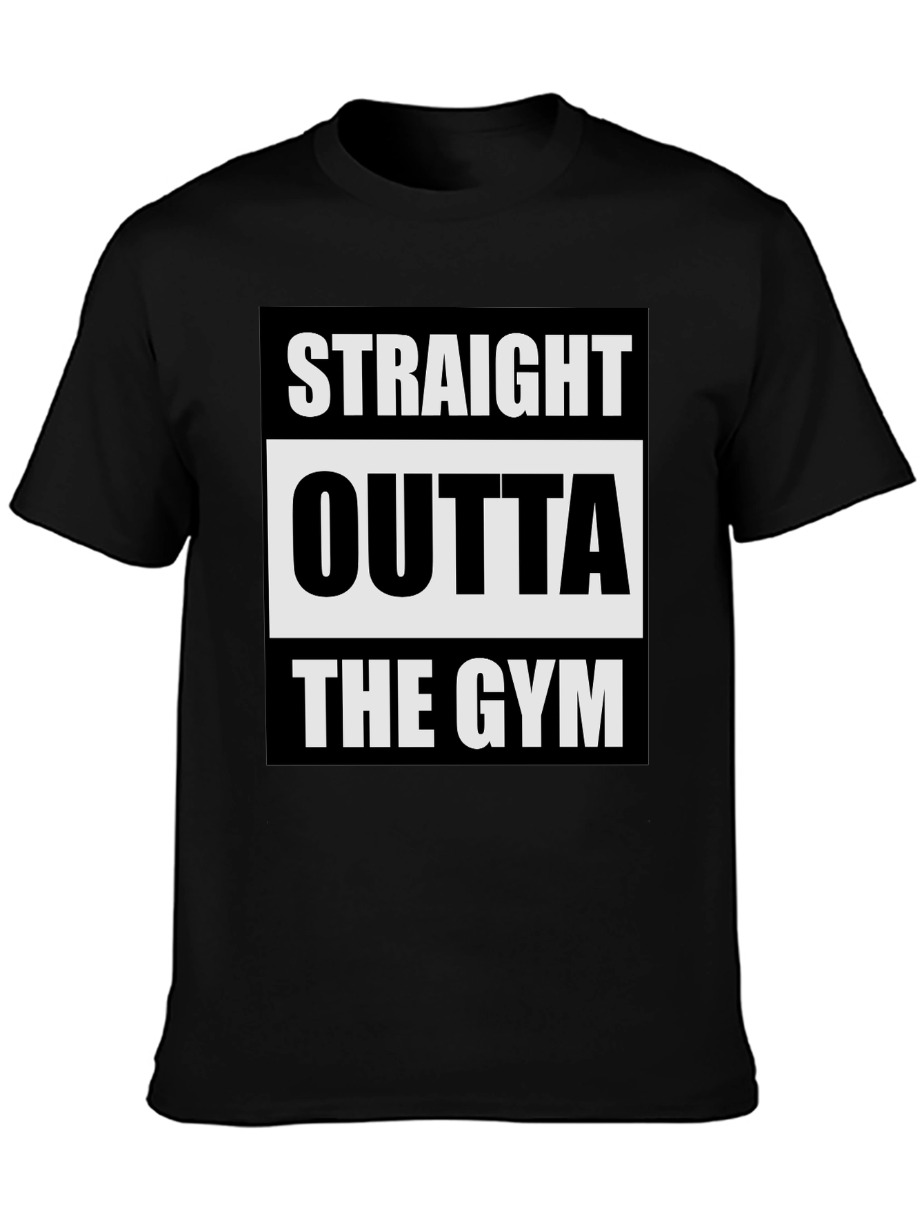 Straight Outta the Gym Black T-Shirt