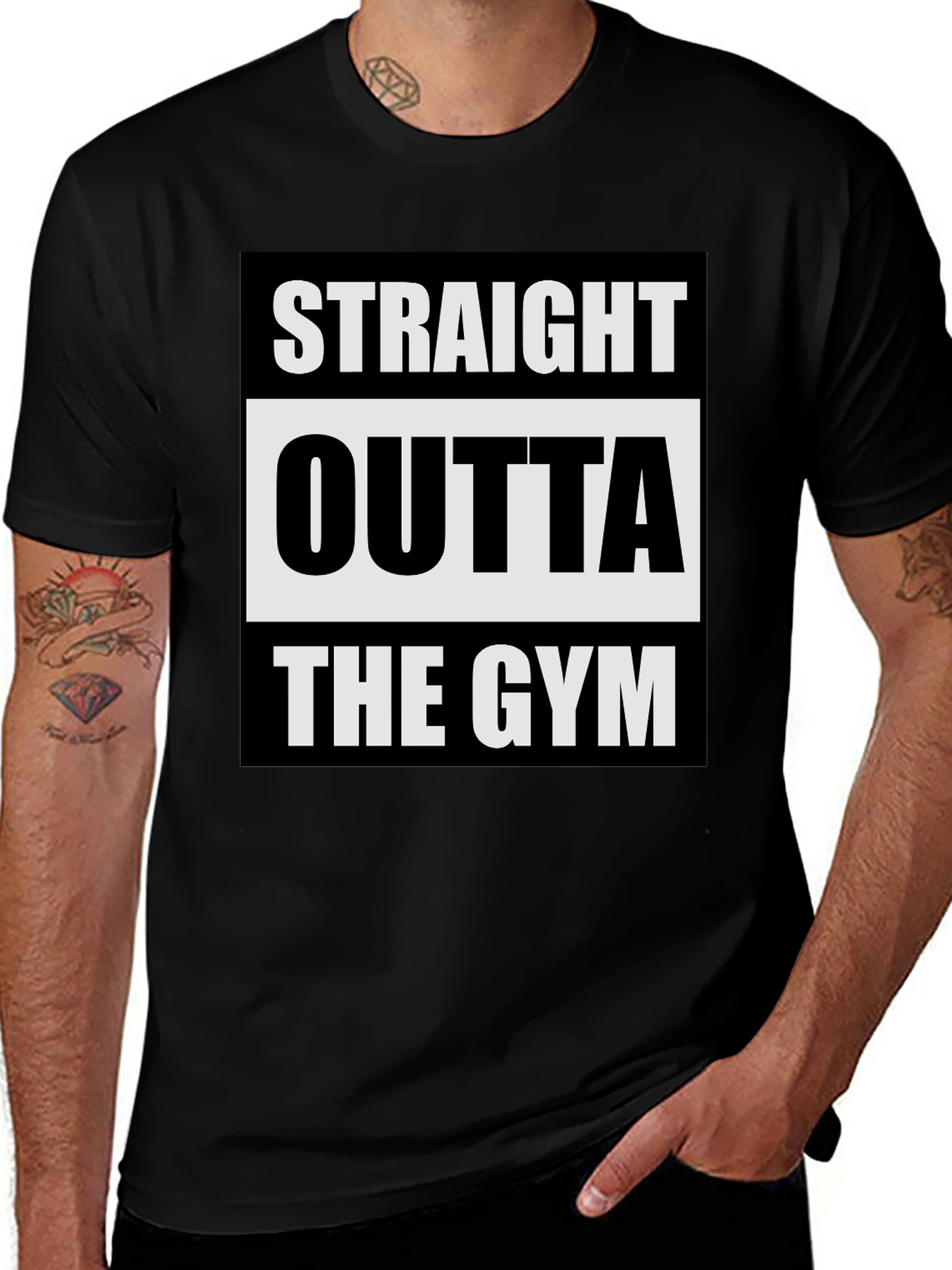 Straight Outta the Gym Black T-Shirt