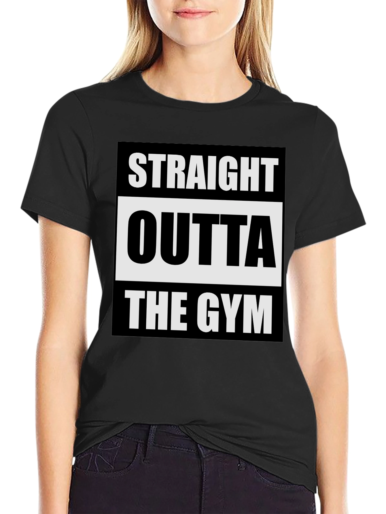 Straight Outta the Gym Black T-Shirt