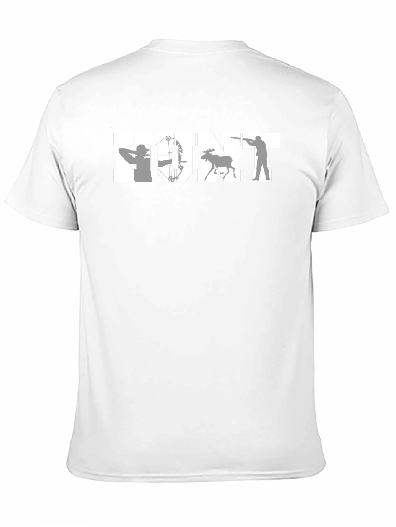 HUNT Graphic T-Shirt Hunting Bow Moose Rifle Tee