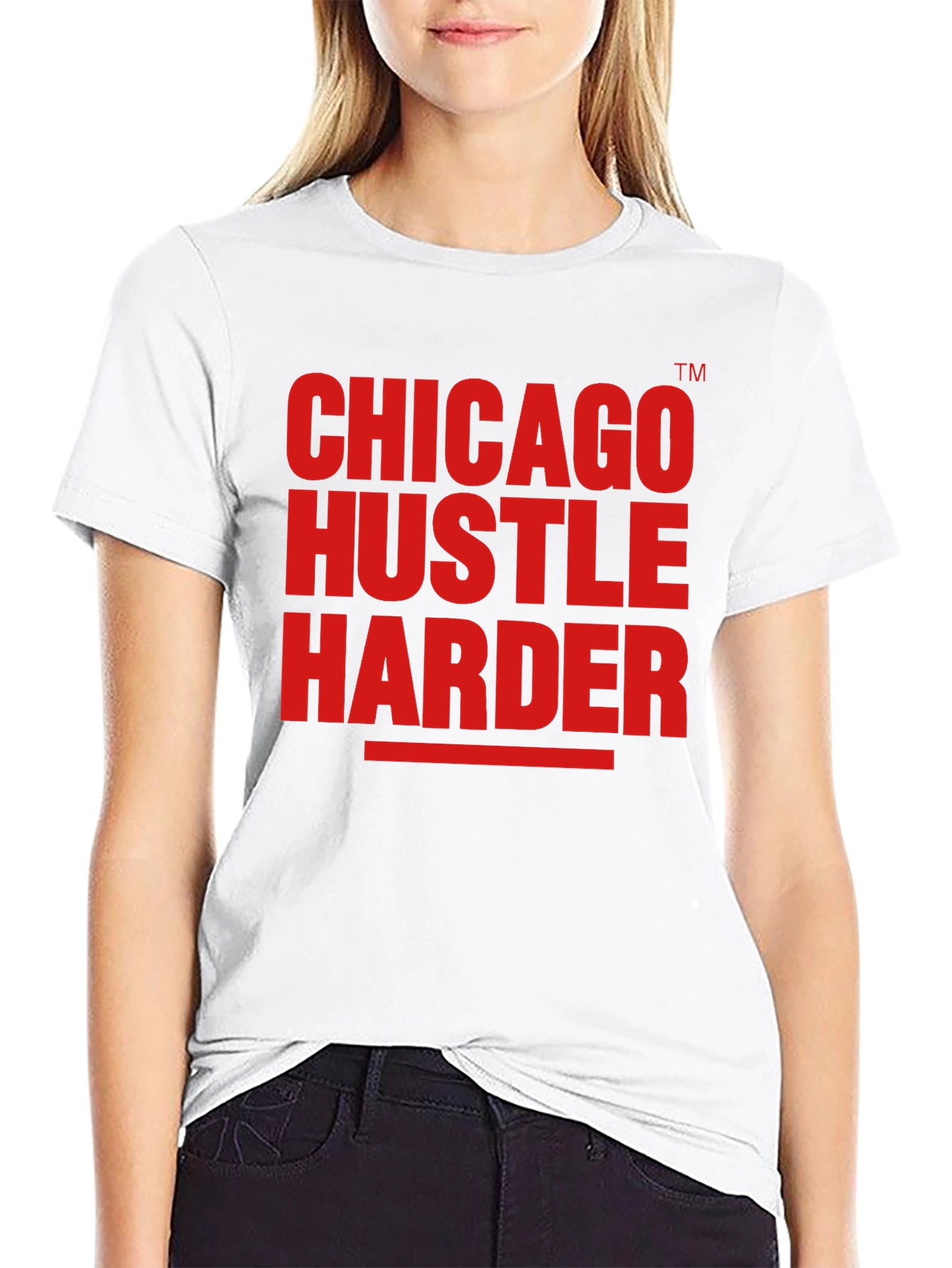 Chicago Hustle Harder Graphic T-Shirt