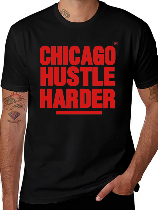 Chicago Hustle Harder Graphic T-Shirt