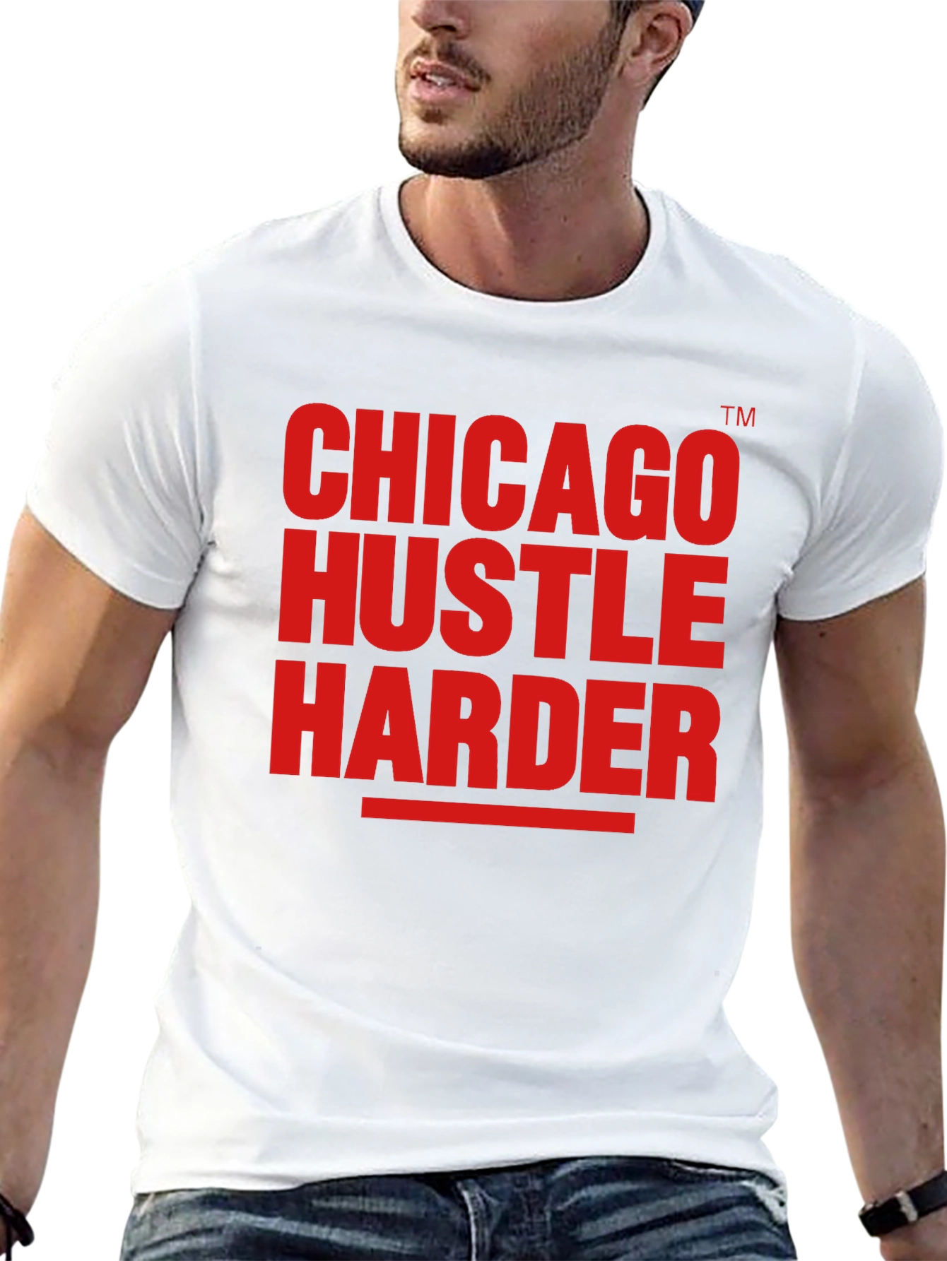 Chicago Hustle Harder Graphic T-Shirt