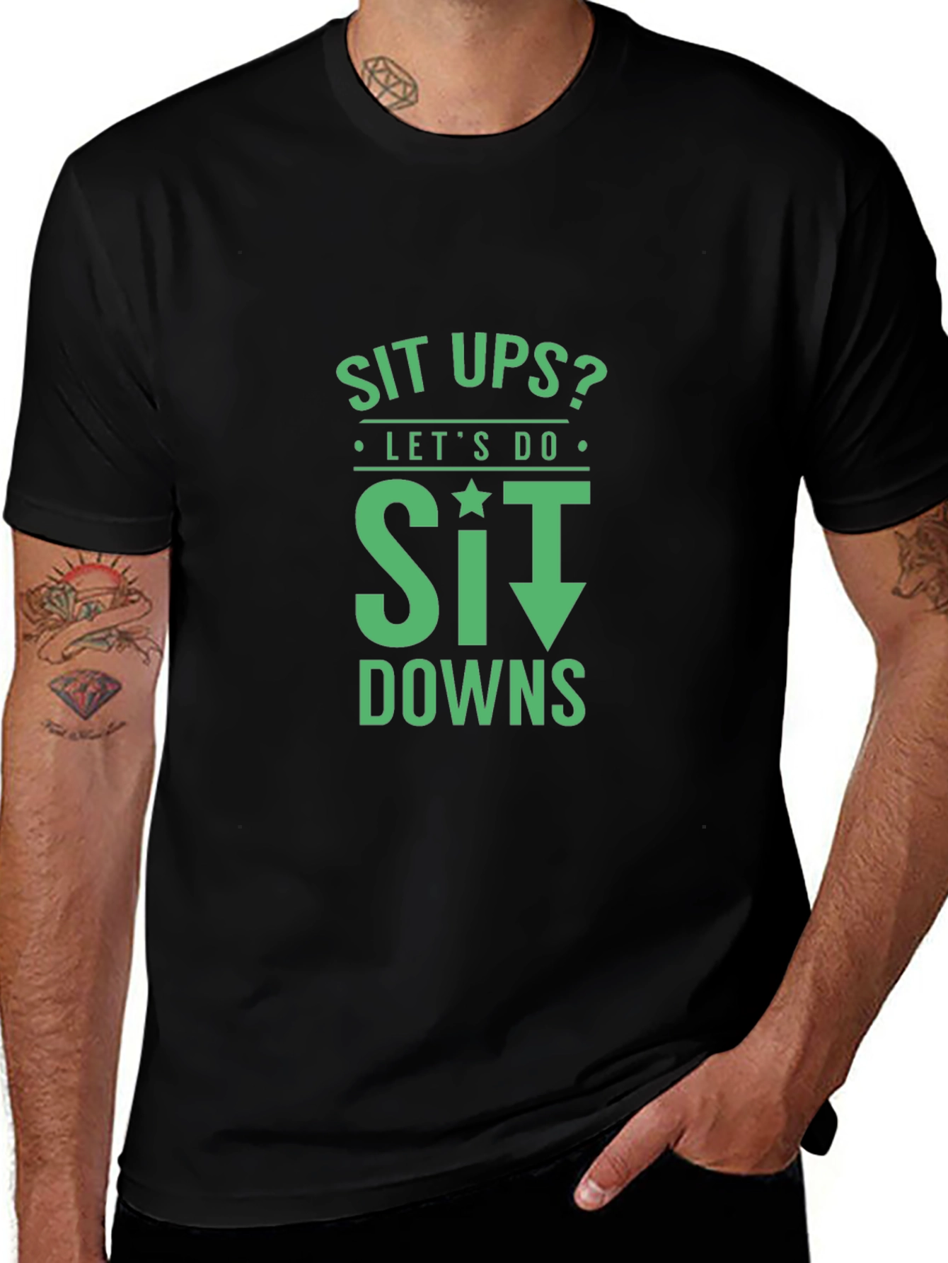 Sit Down T-Shirt Funny Workout Tee