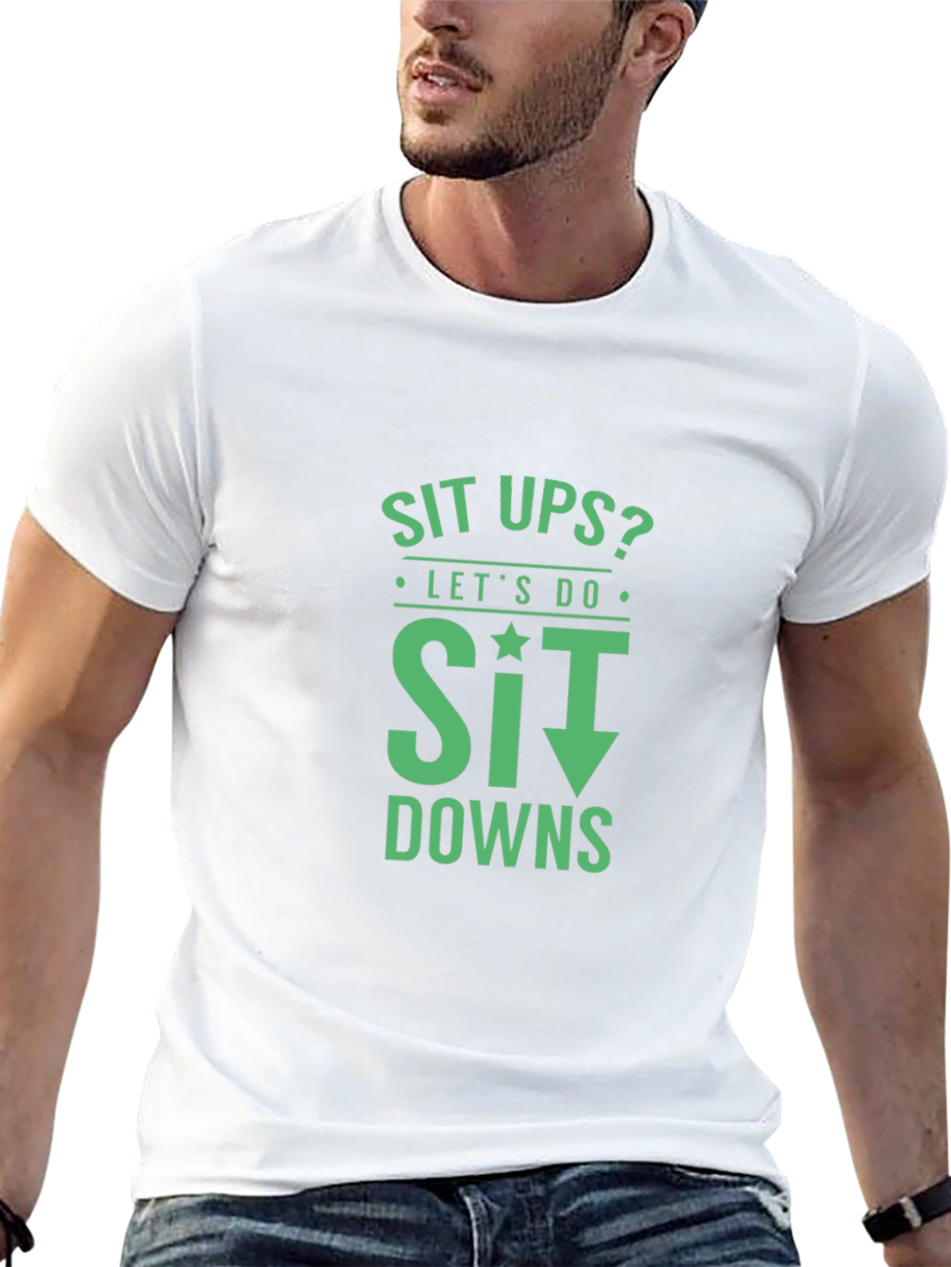 Sit Down T-Shirt Funny Workout Tee