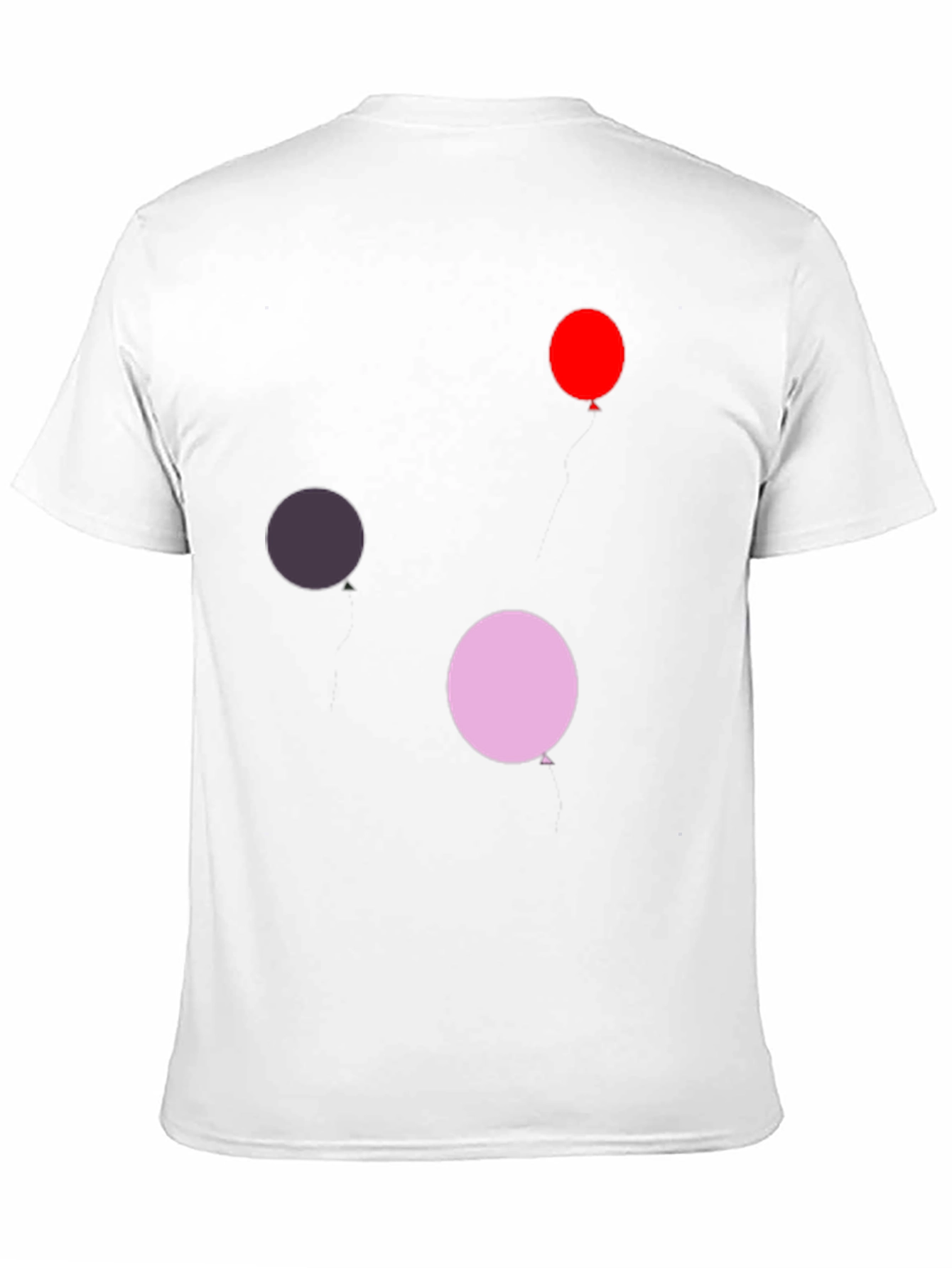 Fun Balloon Print Black T-Shirt