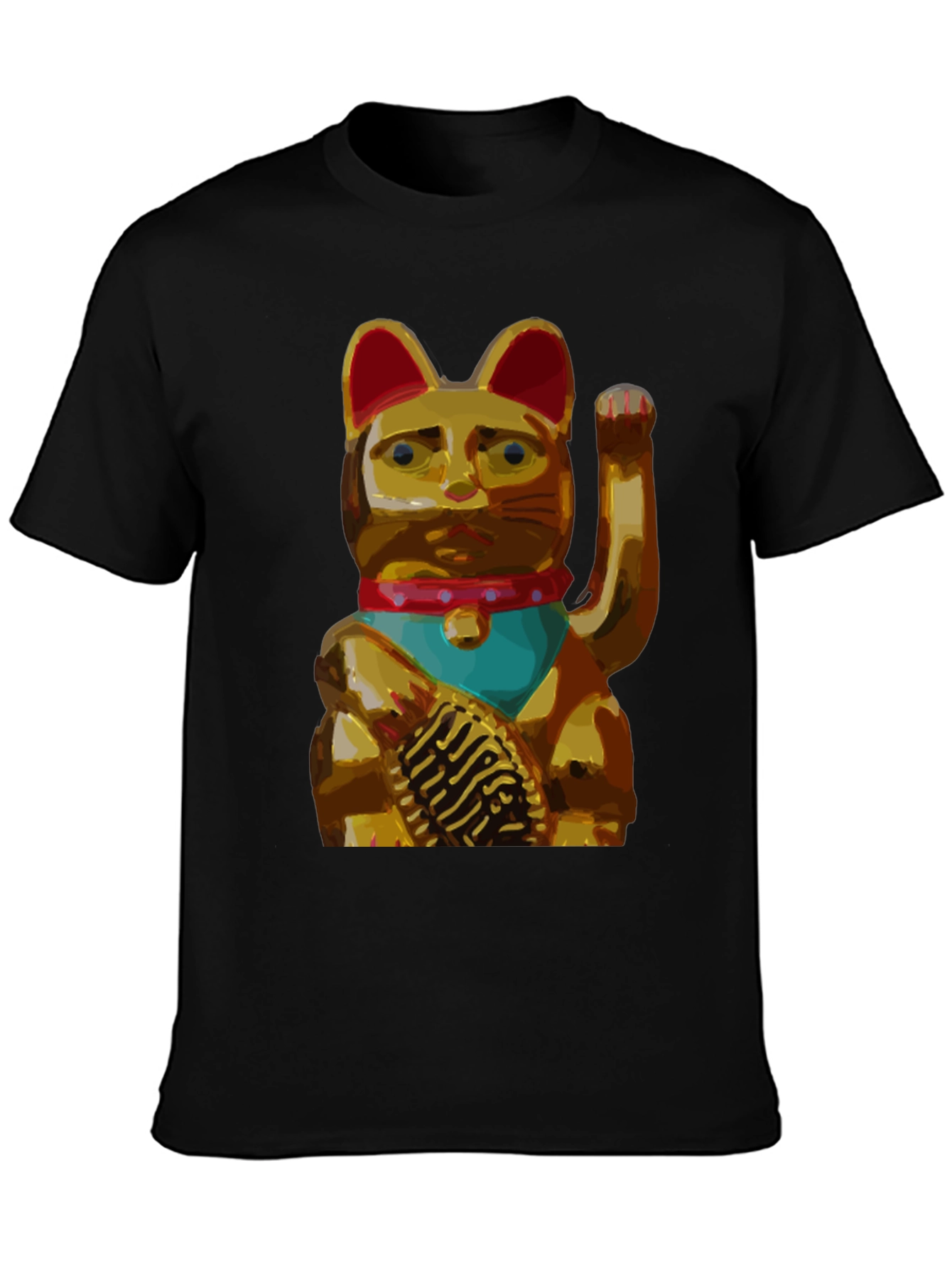 Lucky Cat Graphic Tee - Black