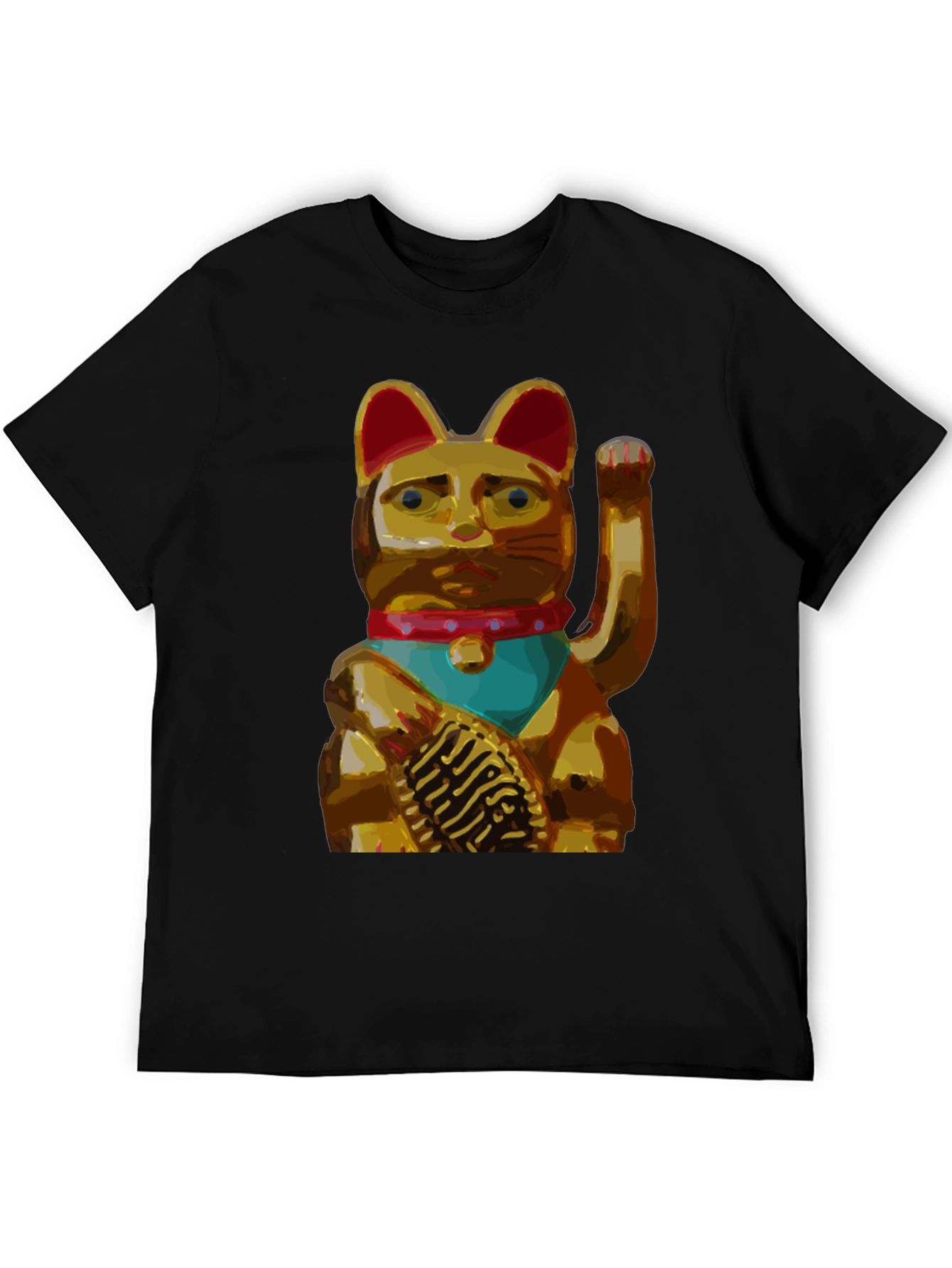 Lucky Cat Graphic Tee - Black
