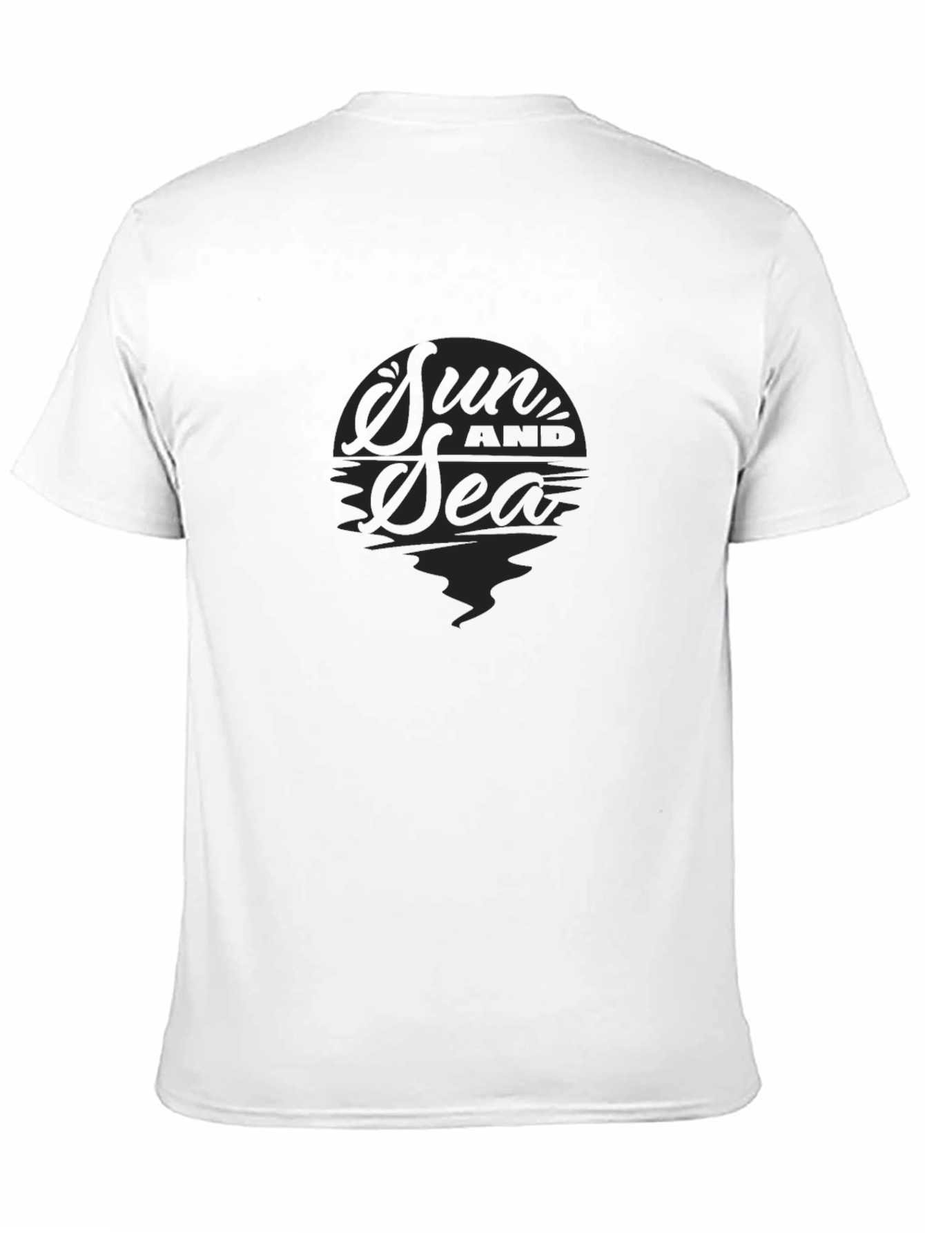 Sun and Sea Black Graphic T-Shirt