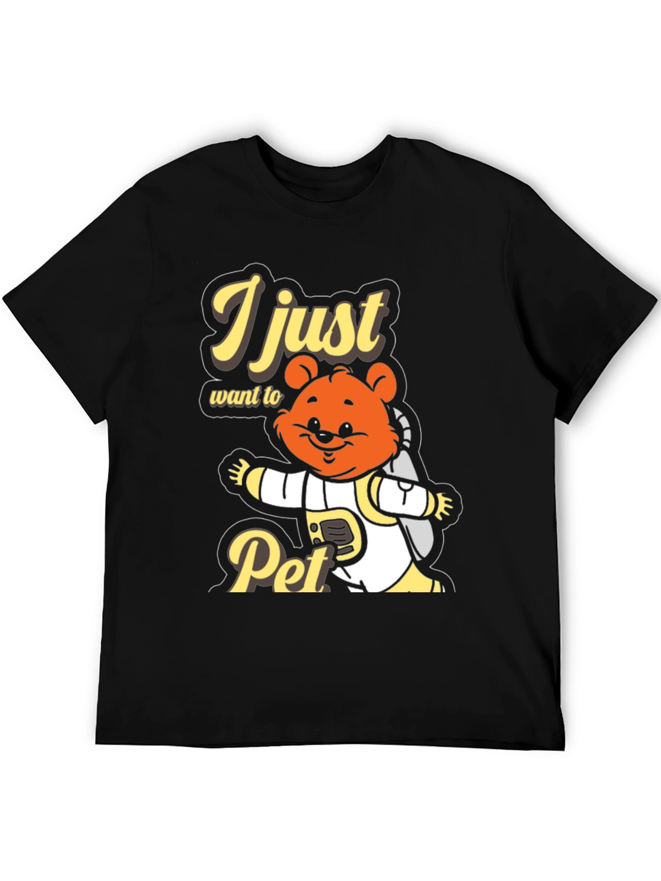 I Just Want To Pet T-Shirt Cute Bear Astronaut