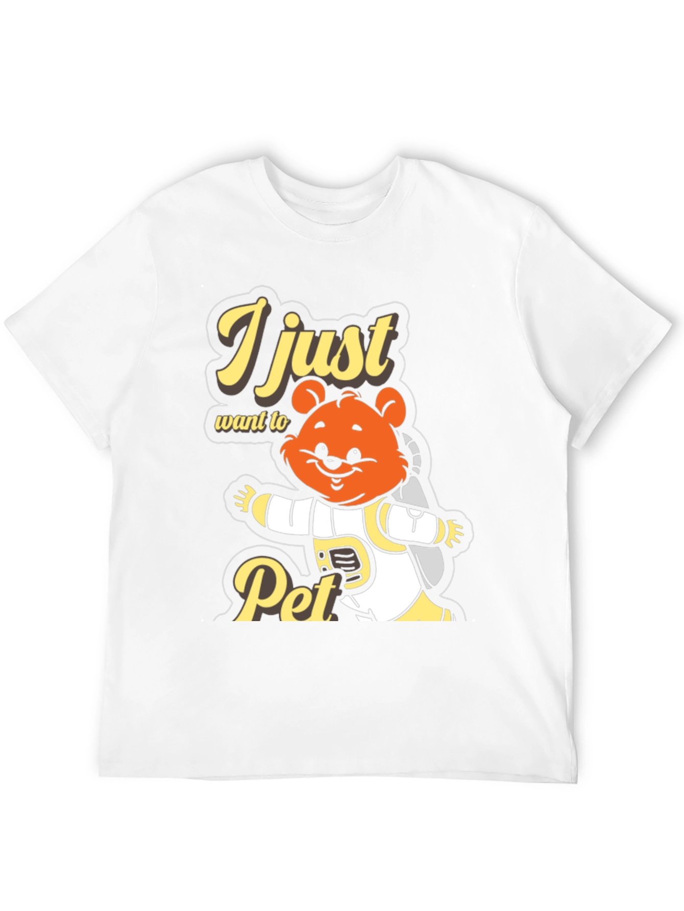 I Just Want To Pet T-Shirt Cute Bear Astronaut