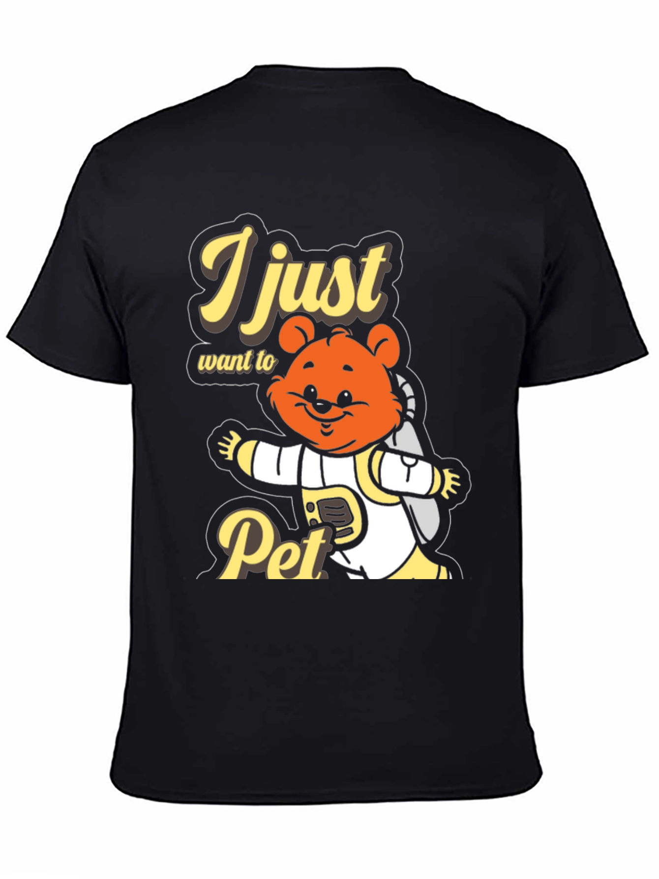 I Just Want To Pet T-Shirt Cute Bear Astronaut