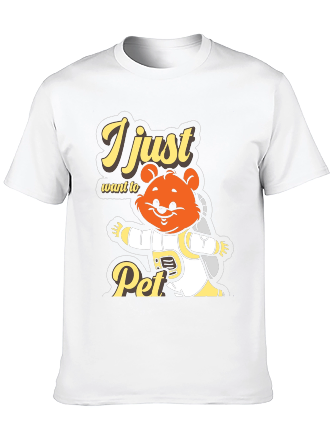 I Just Want To Pet T-Shirt Cute Bear Astronaut