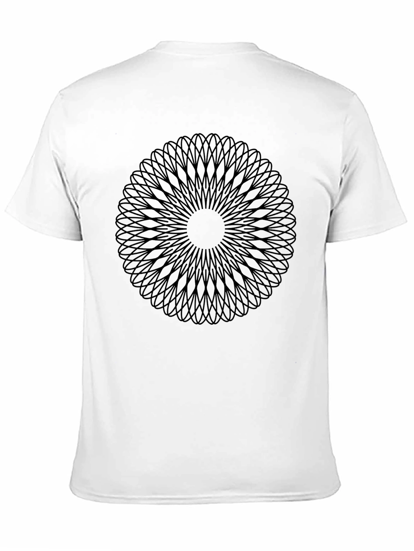 Geometric Mandala Graphic Black T-Shirt