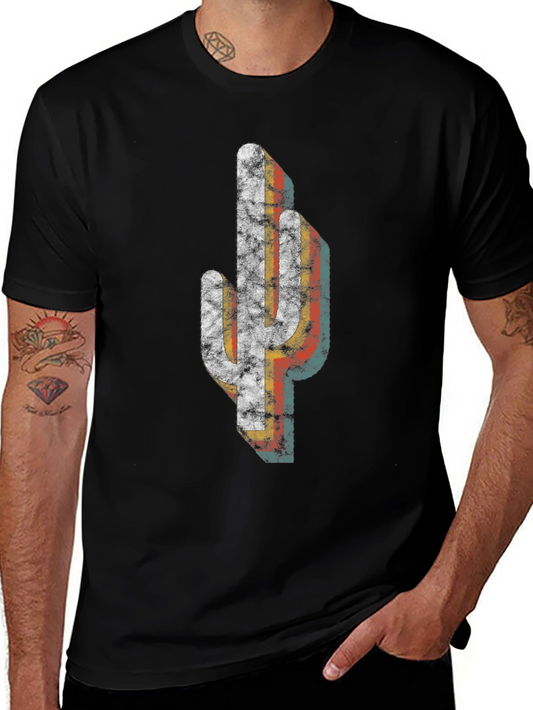 Retro Cactus Graphic Tee - Desert Style
