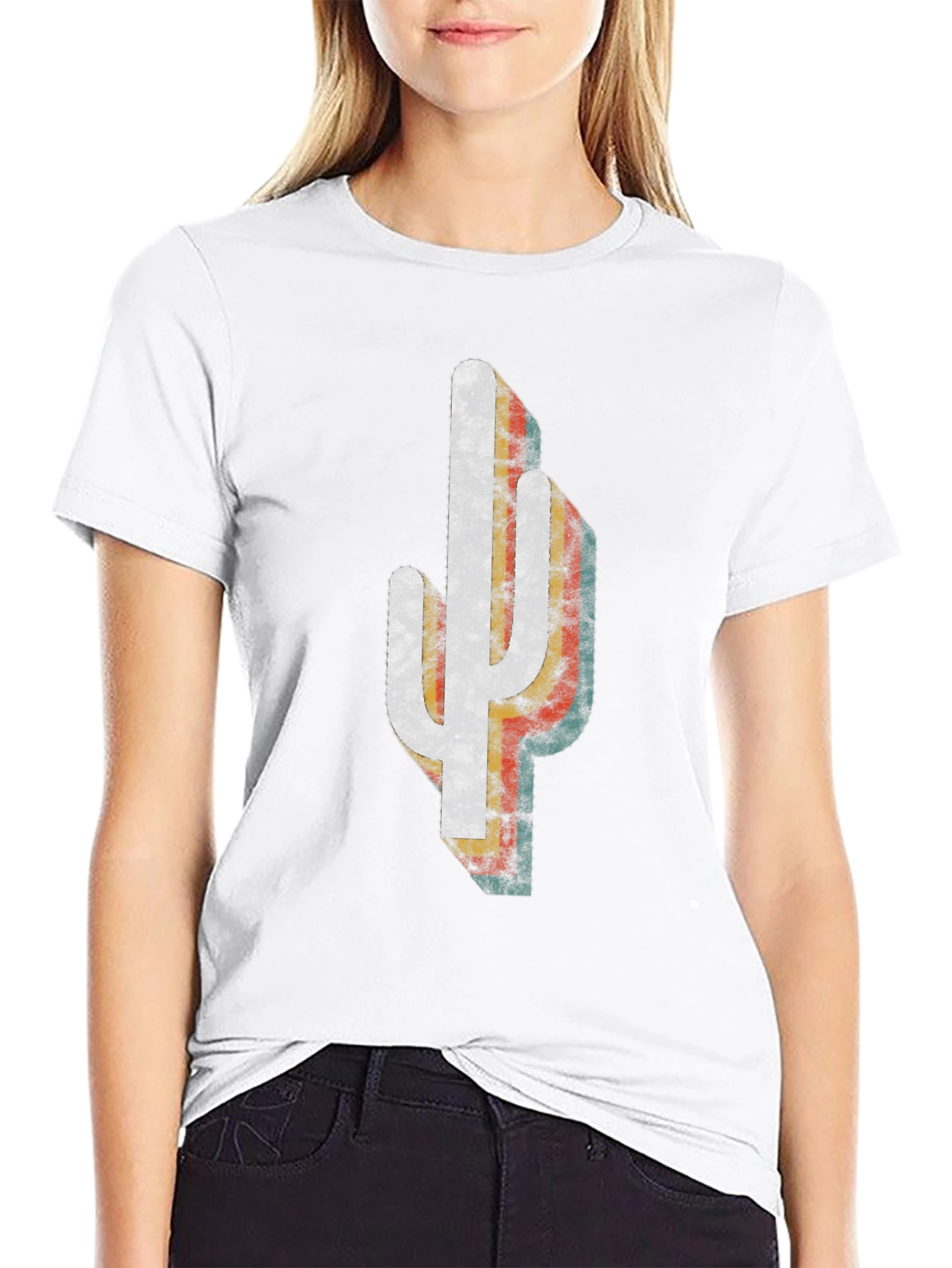 Retro Cactus Graphic Tee - Desert Style